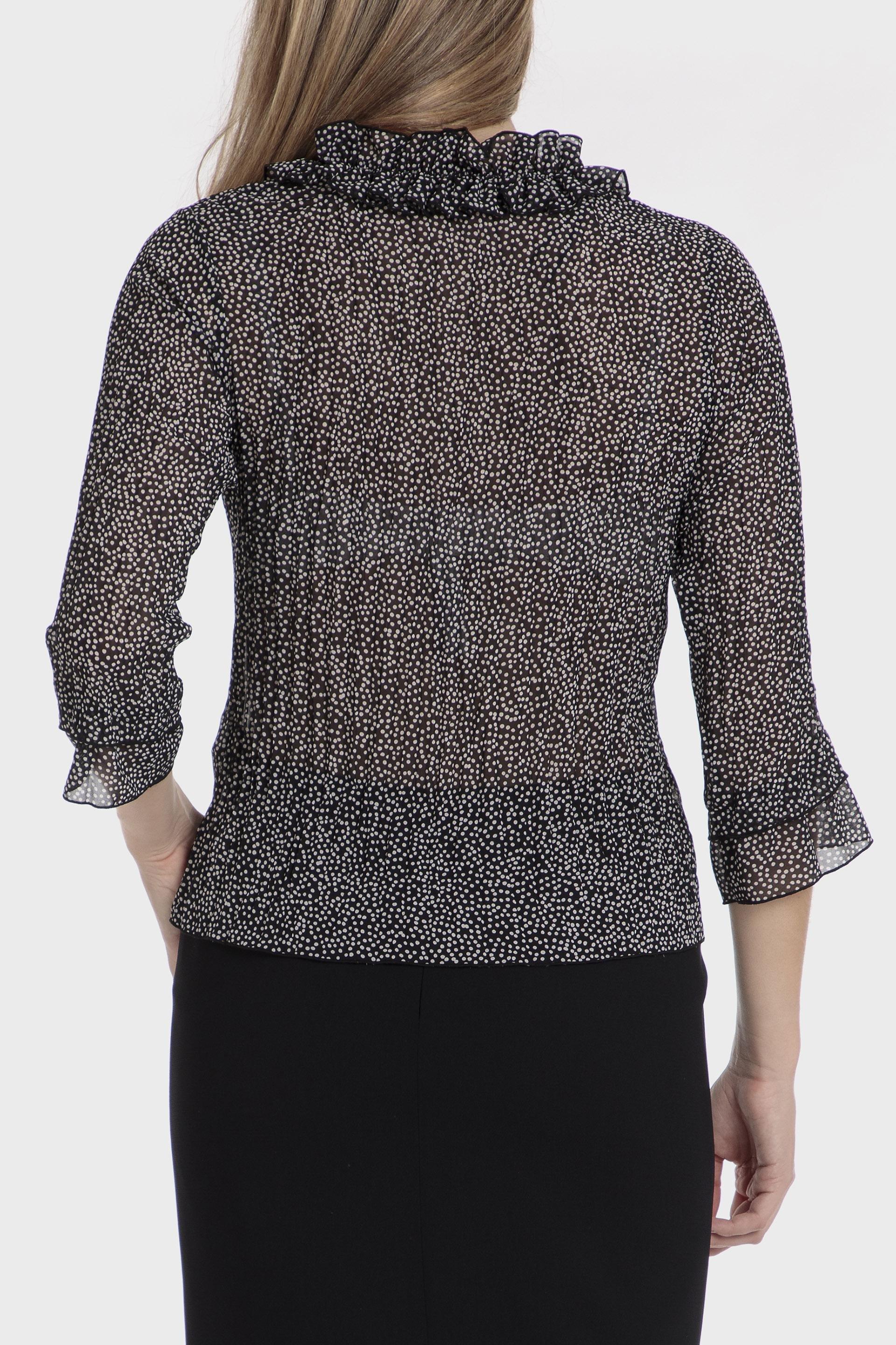 Black Frills Ruffle Blouse, , large image number 2