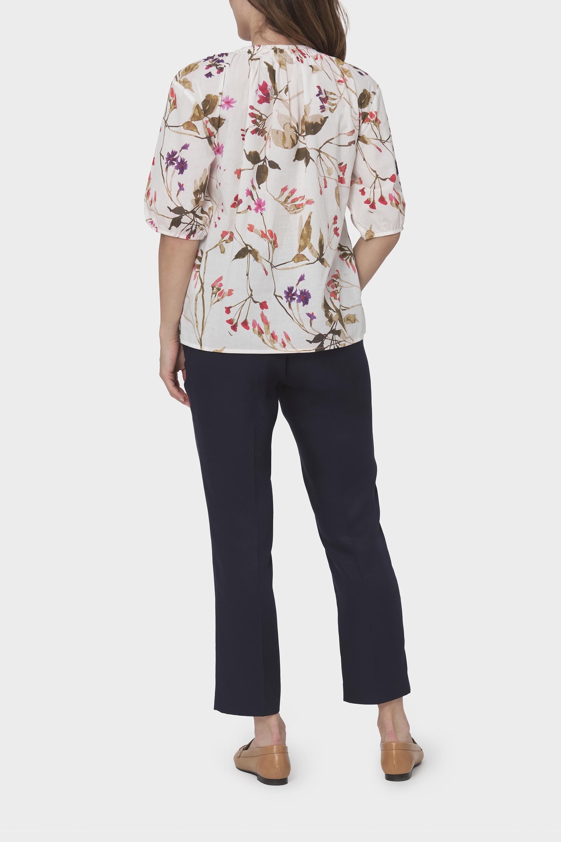 White Floral Blouse, , large image number 3