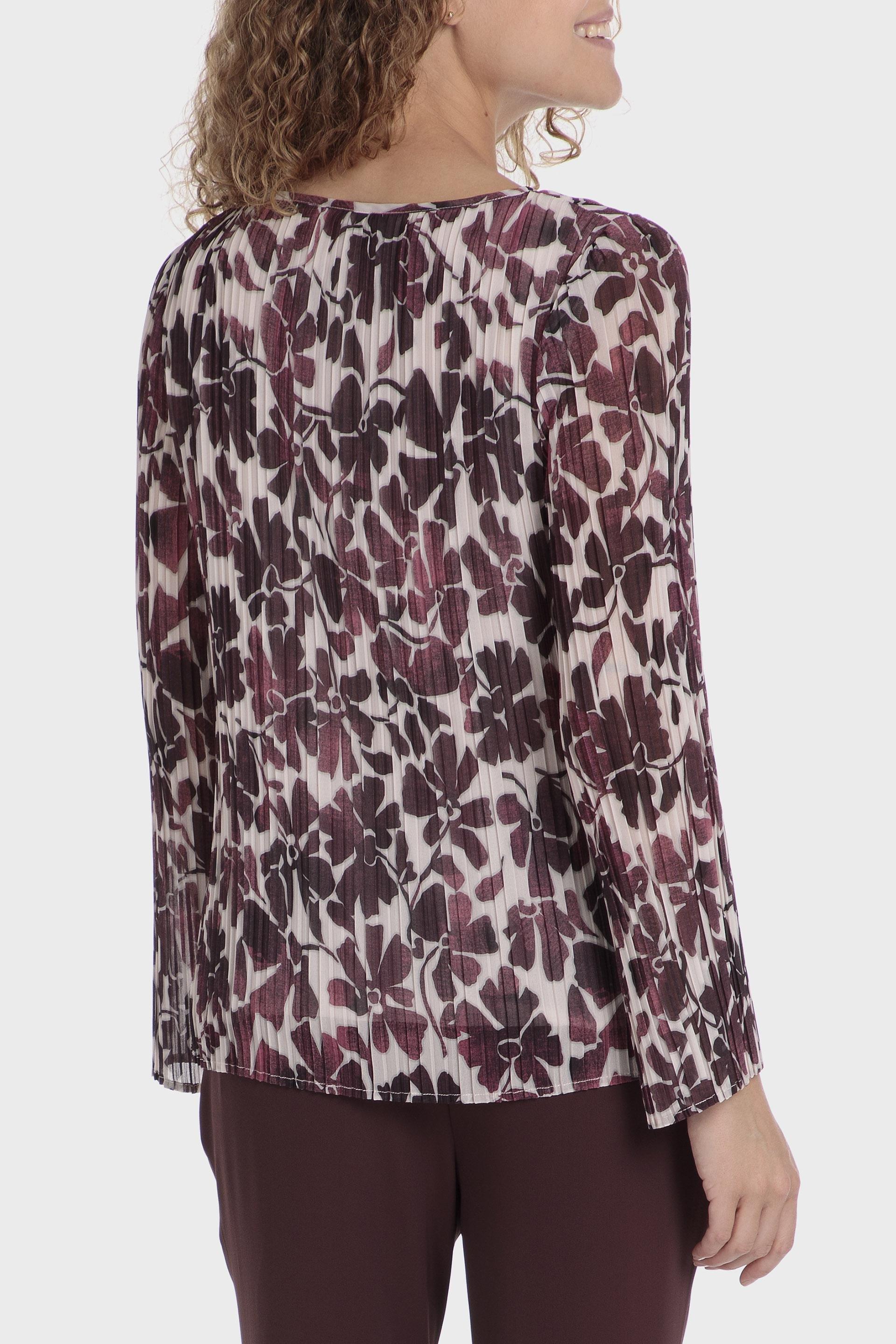 Maroon Floral Blouse Casual, , large image number 2