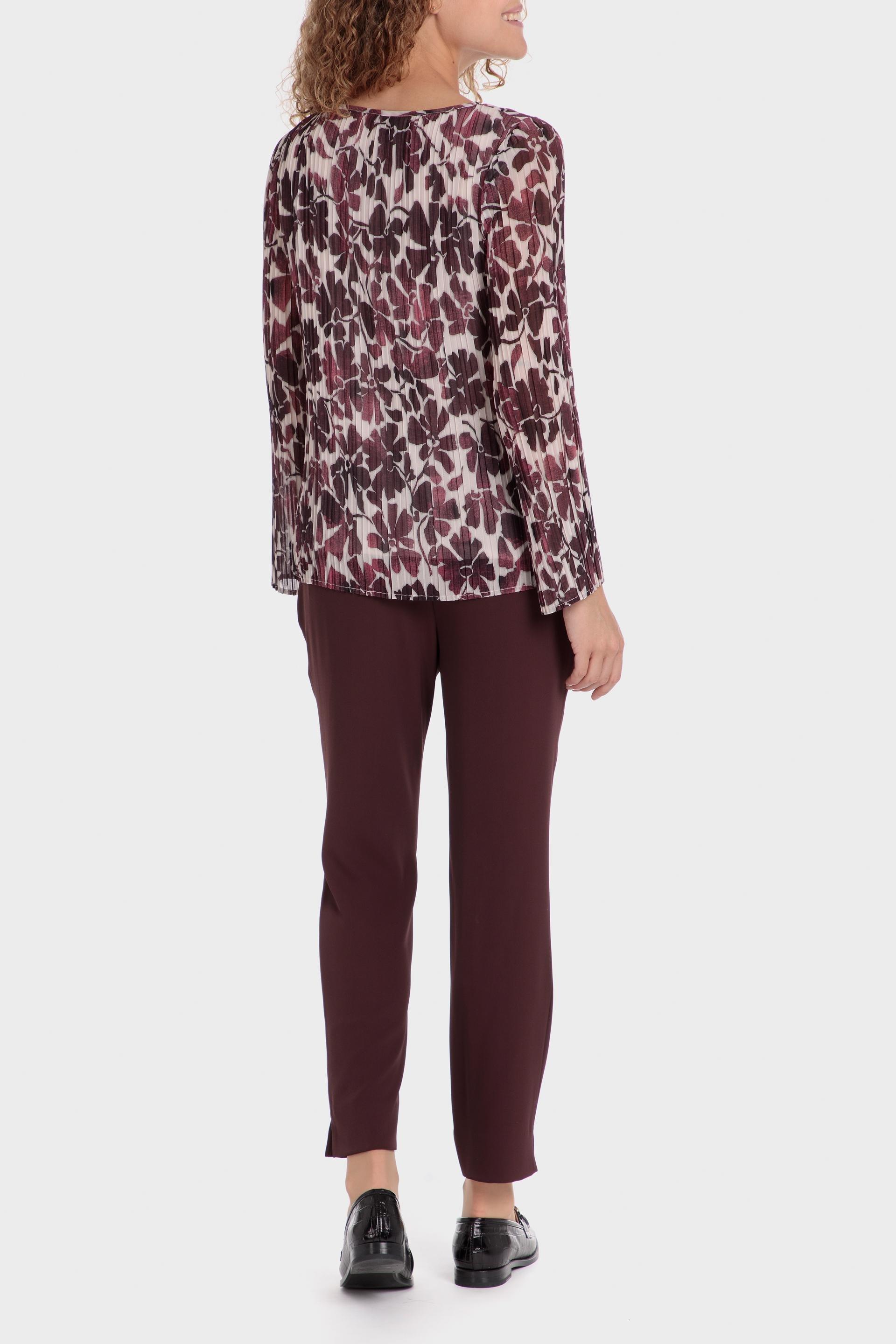 Maroon Floral Blouse Casual, , large image number 3