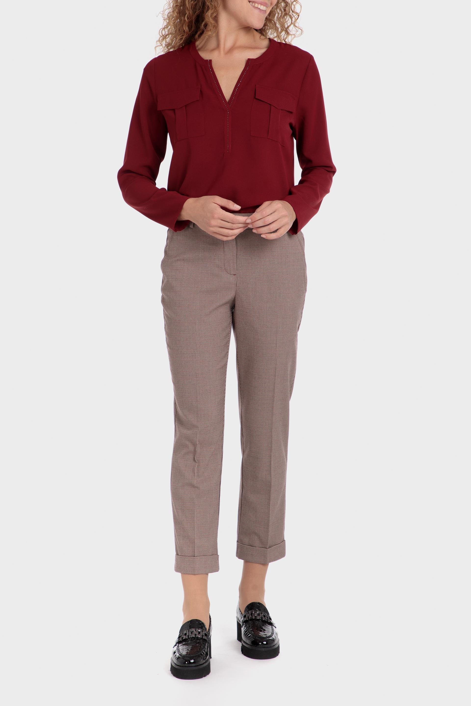 Maroon Blouse With Pockets, , large image number 1