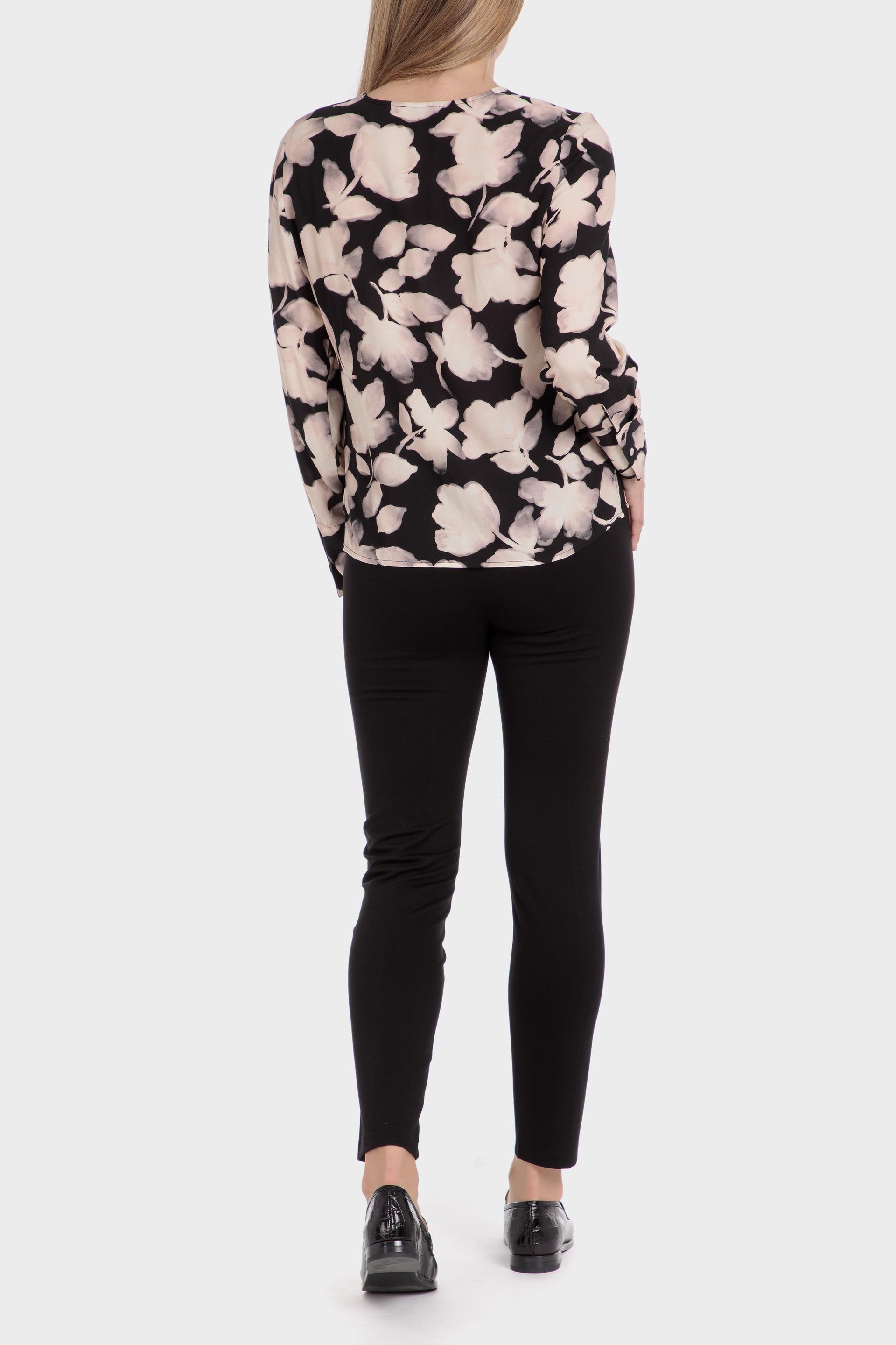 Black Floral Overshirt Blouse, , large image number 3