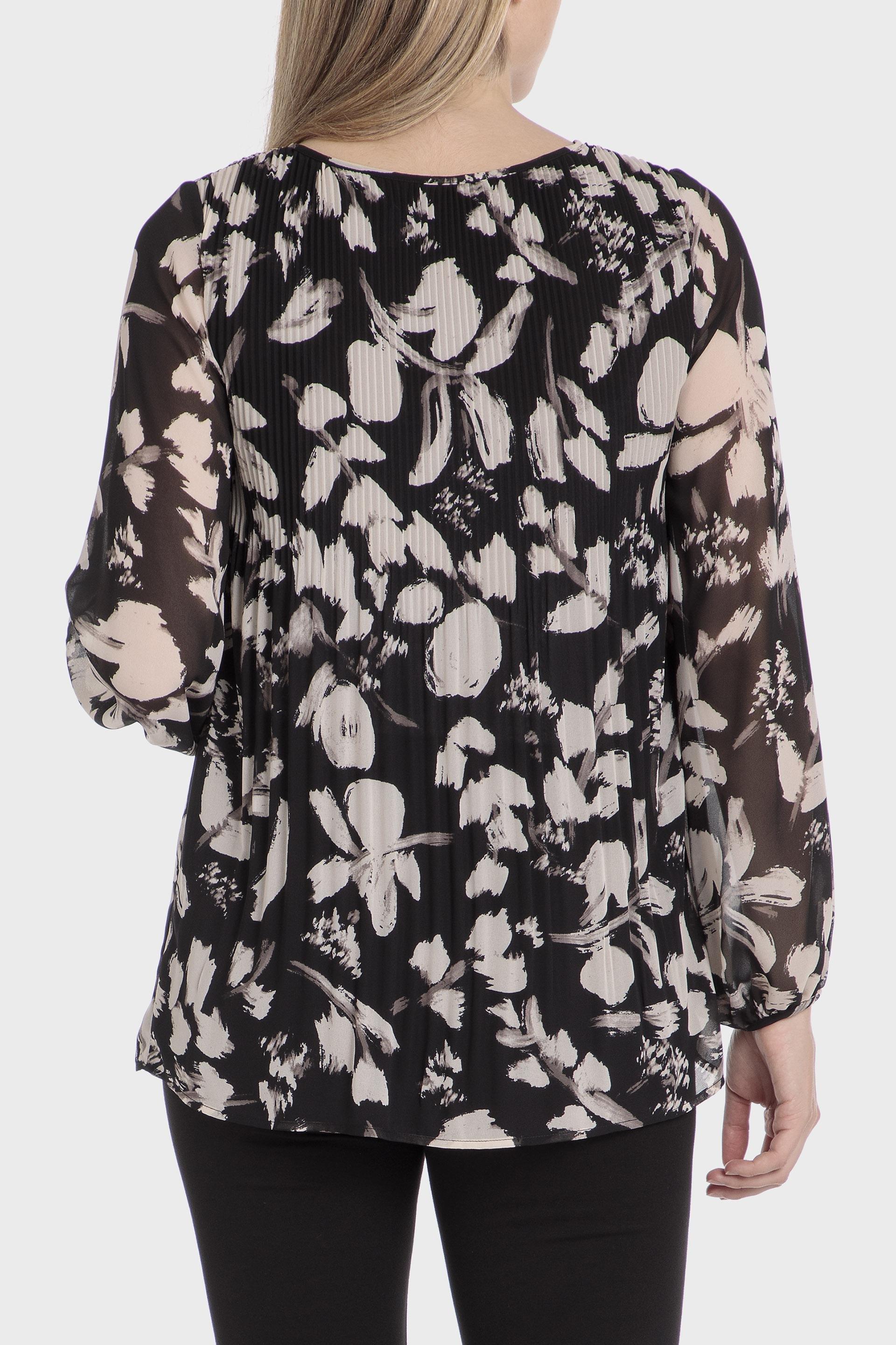 Black Floral Blouse, , large image number 2