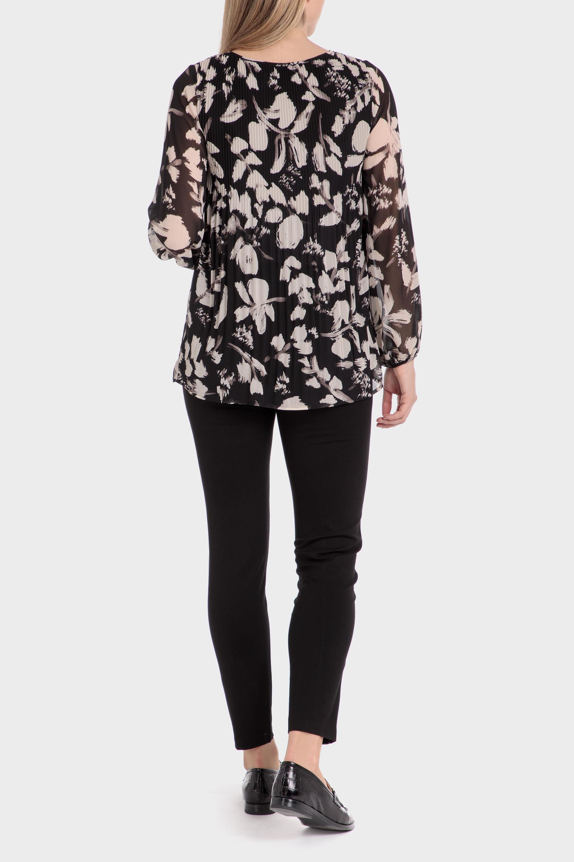 Black Floral Blouse, , large image number 3