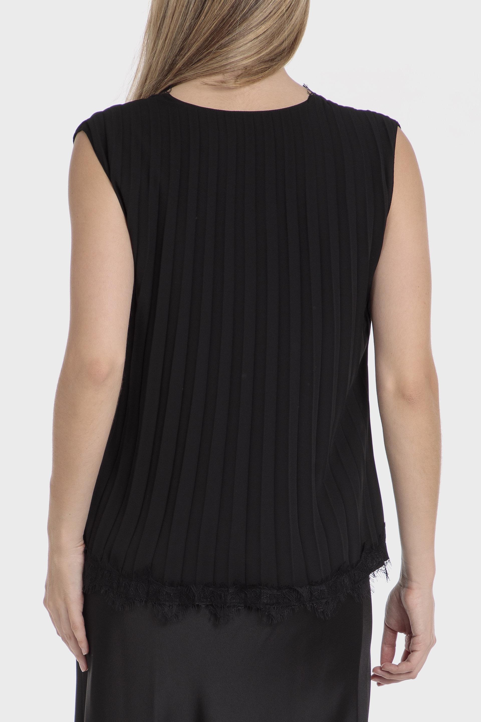 Black Pleated Blouse, , large image number 0