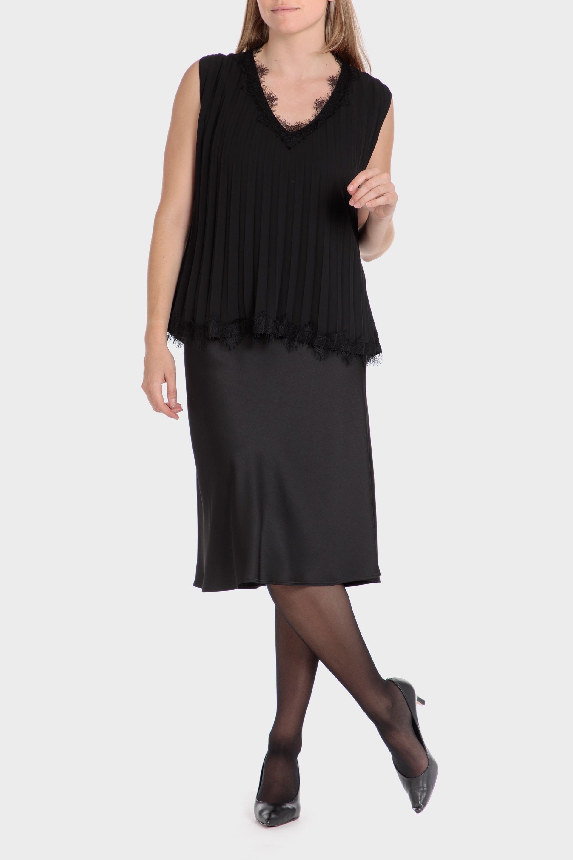 Black Pleated Blouse, , large image number 2