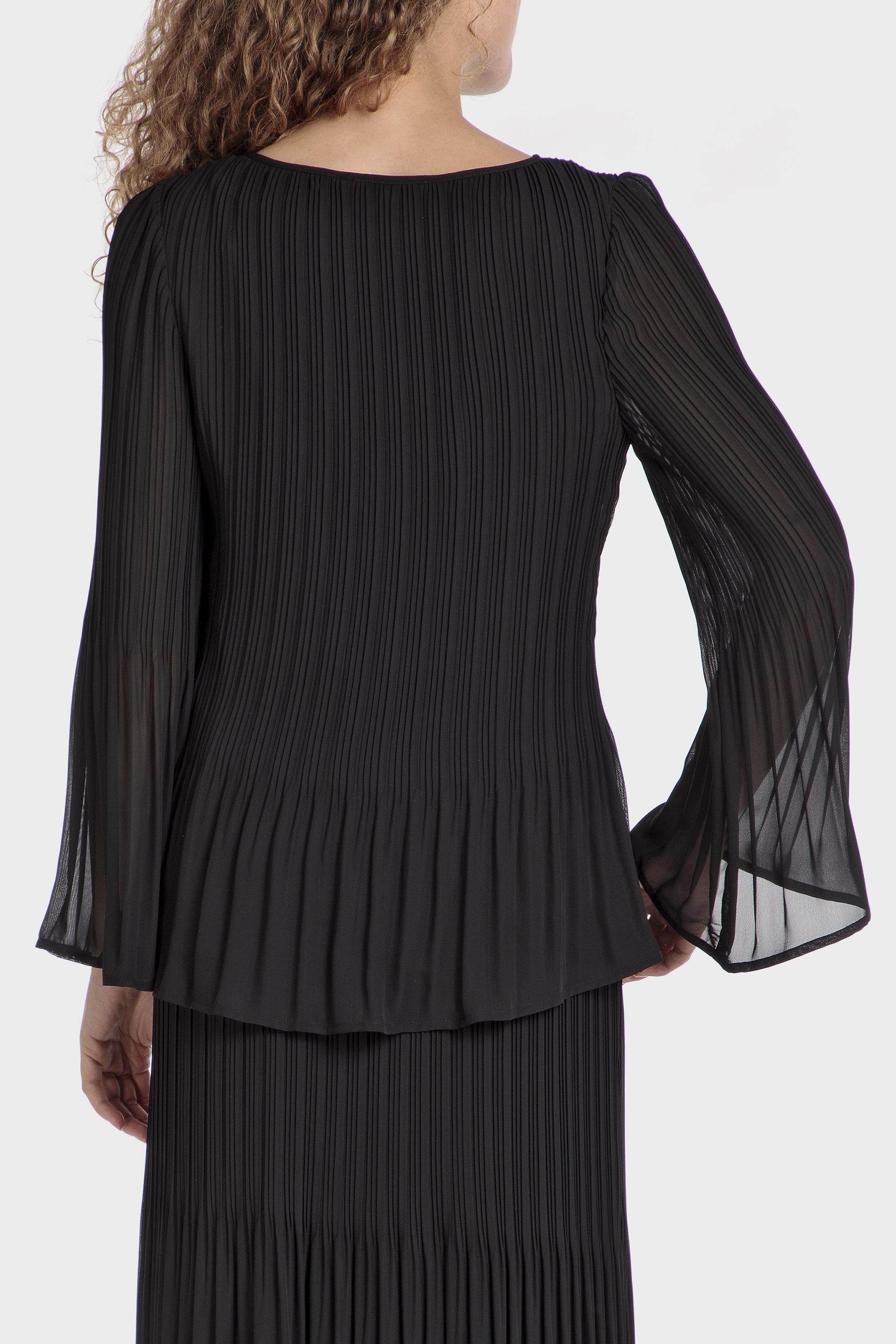 Black Frills Ruffle Blouse, , large image number 3