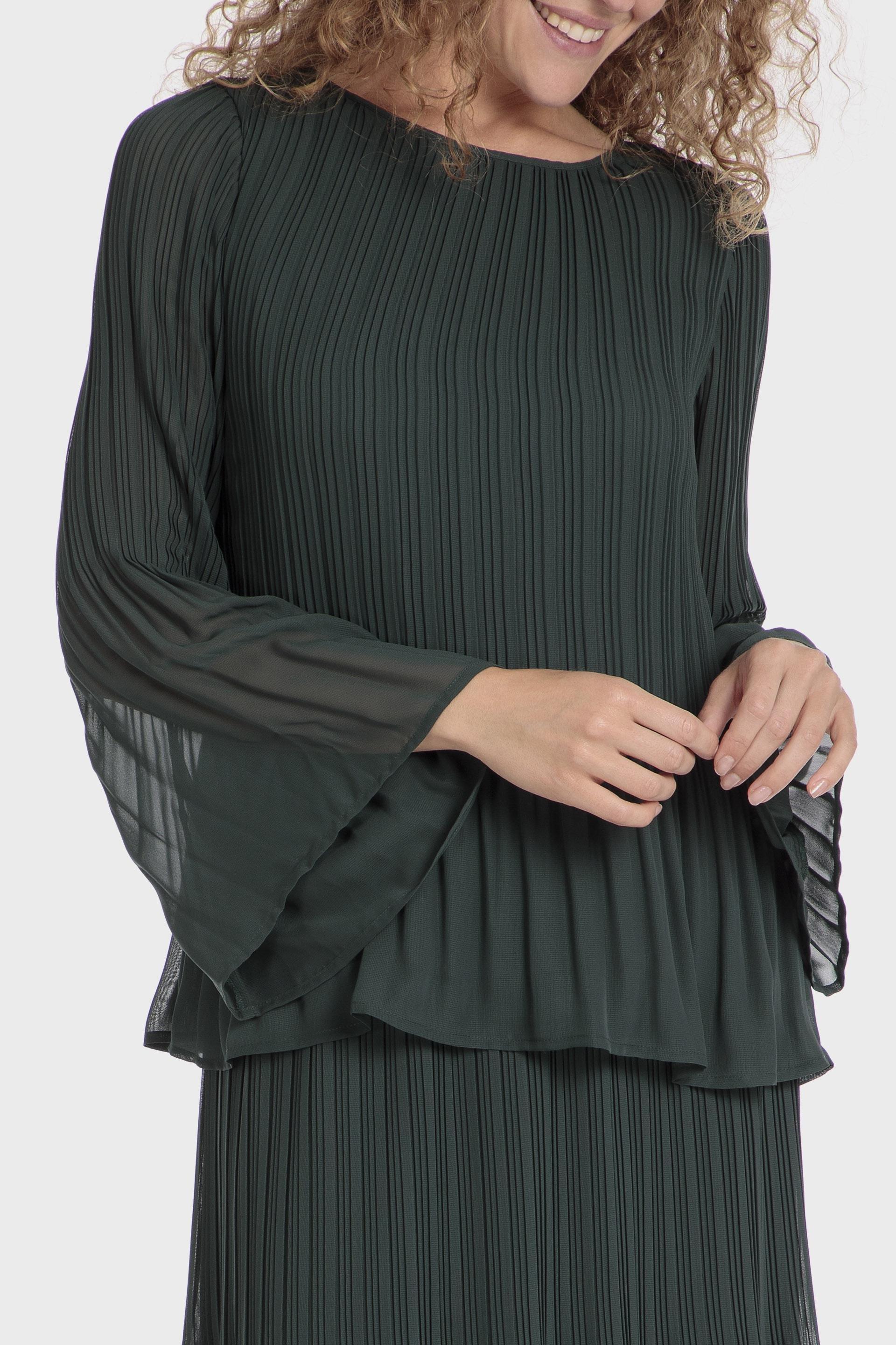 Green Frills Ruffle Blouse, , large image number 0