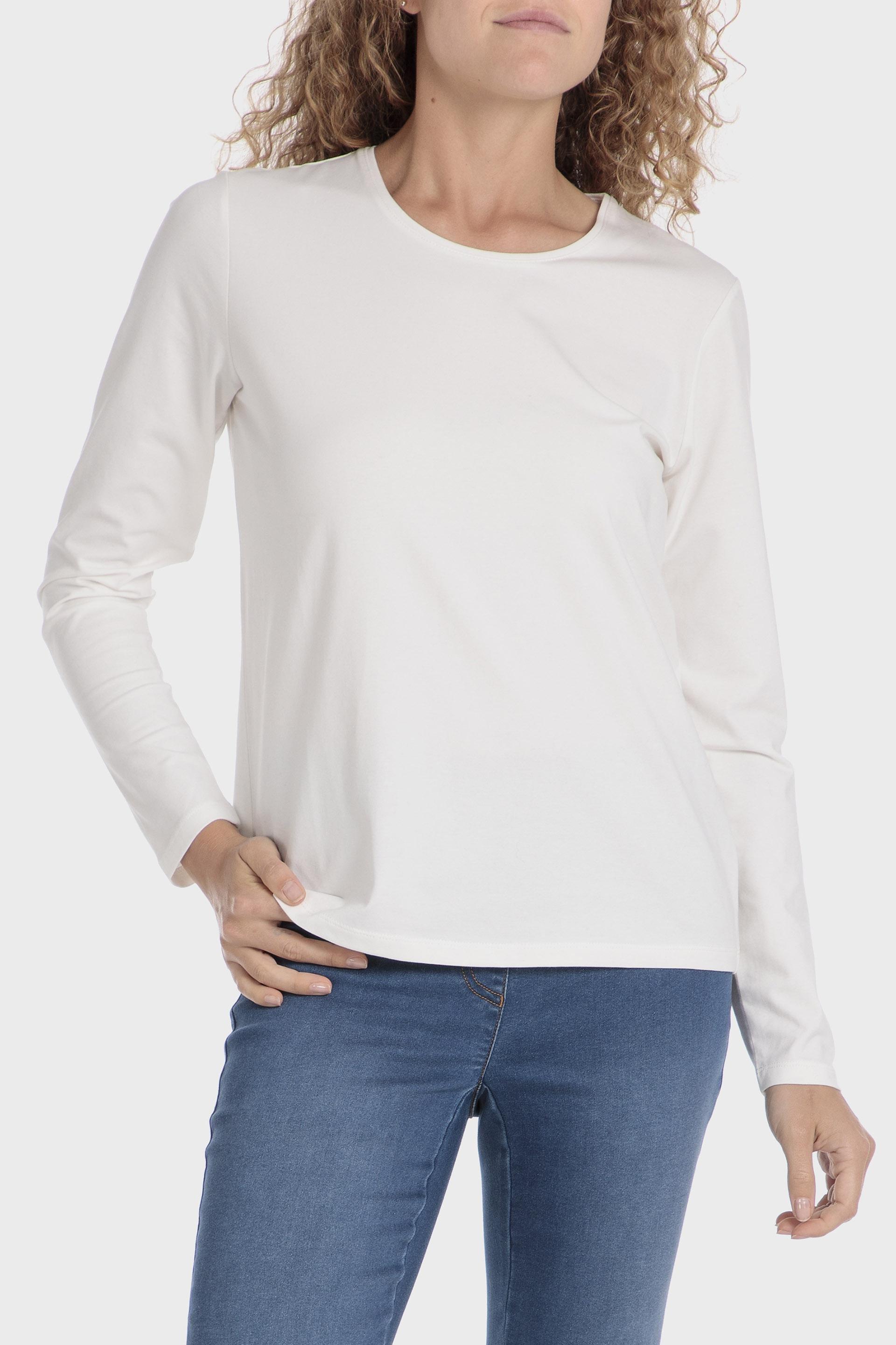 White Basic Shirt Casual, , large image number 0