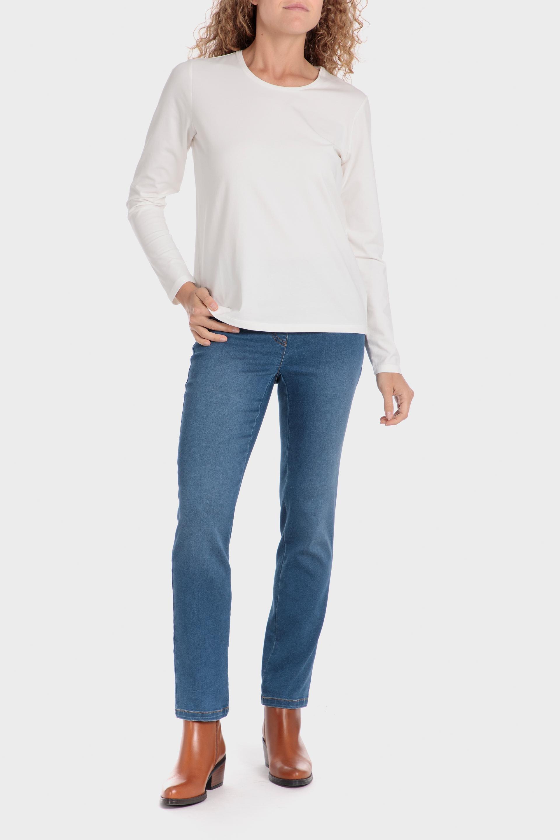 White Basic Shirt Casual, , large image number 1