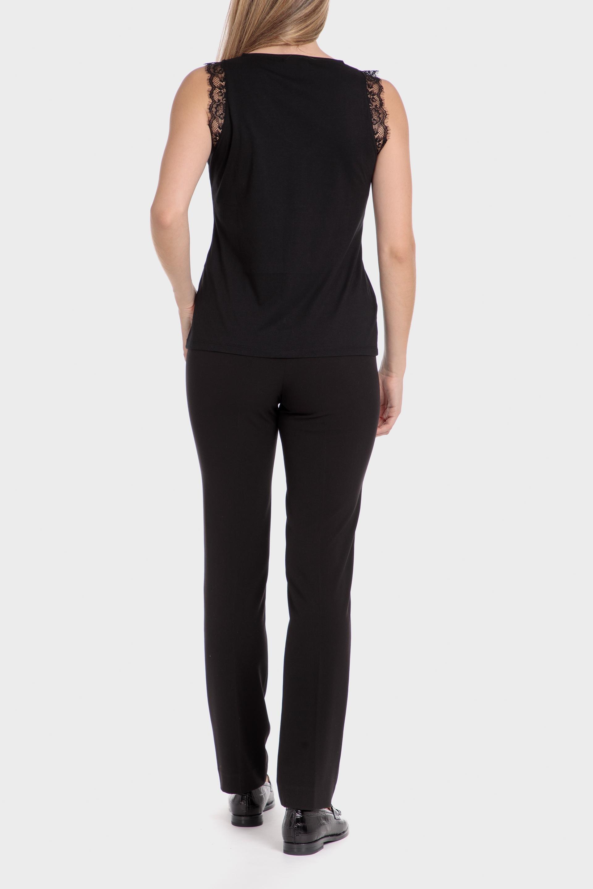 Black Lace Casual T-Shirt, , large image number 2