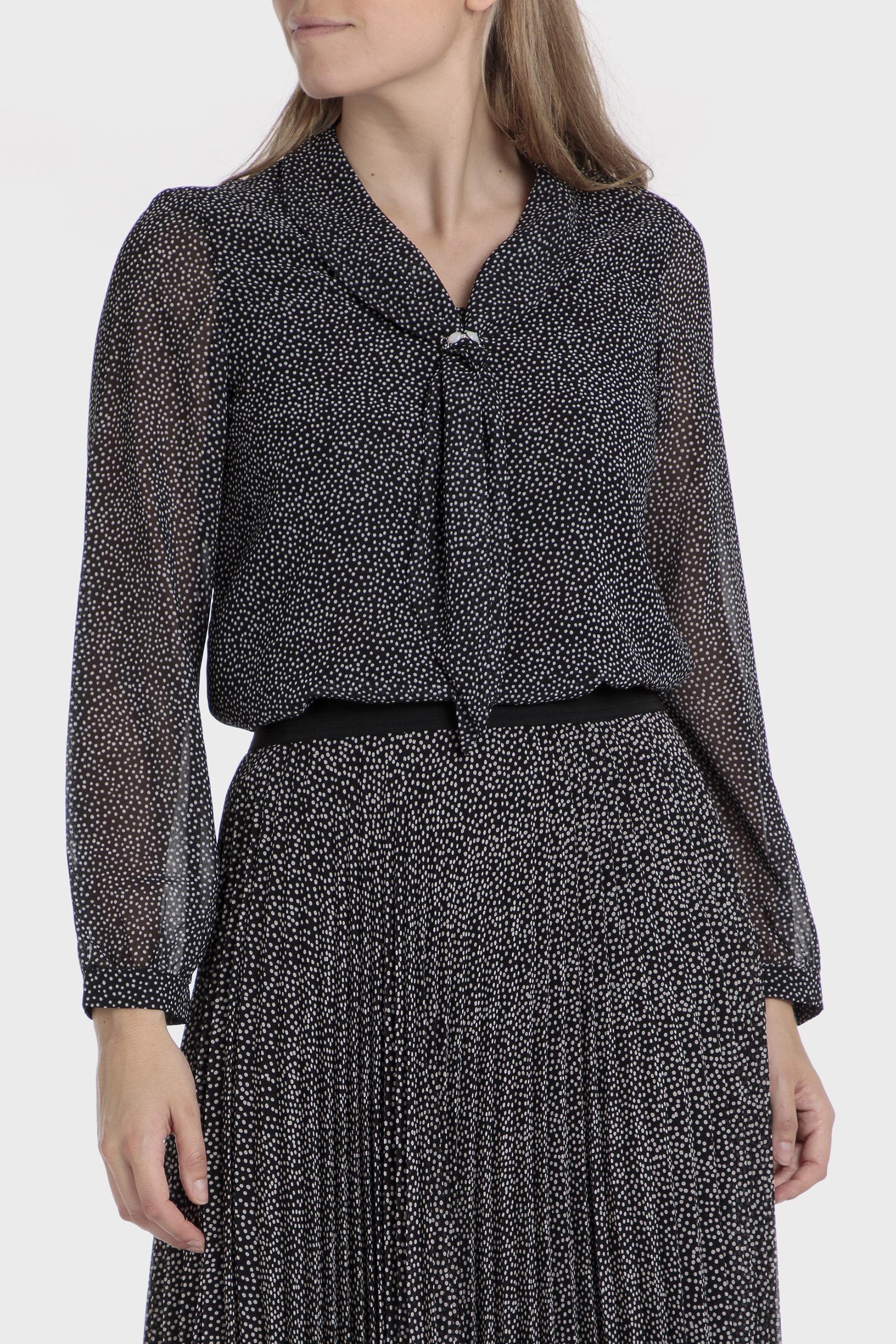 Black Polka Dot Blouse, , large image number 0
