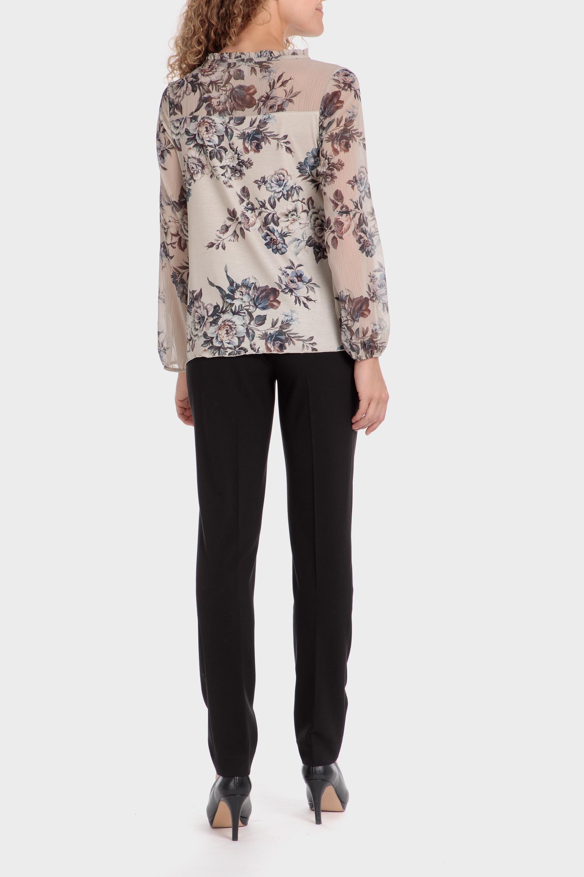 Beige Floral Print T-Shirt, , large image number 2