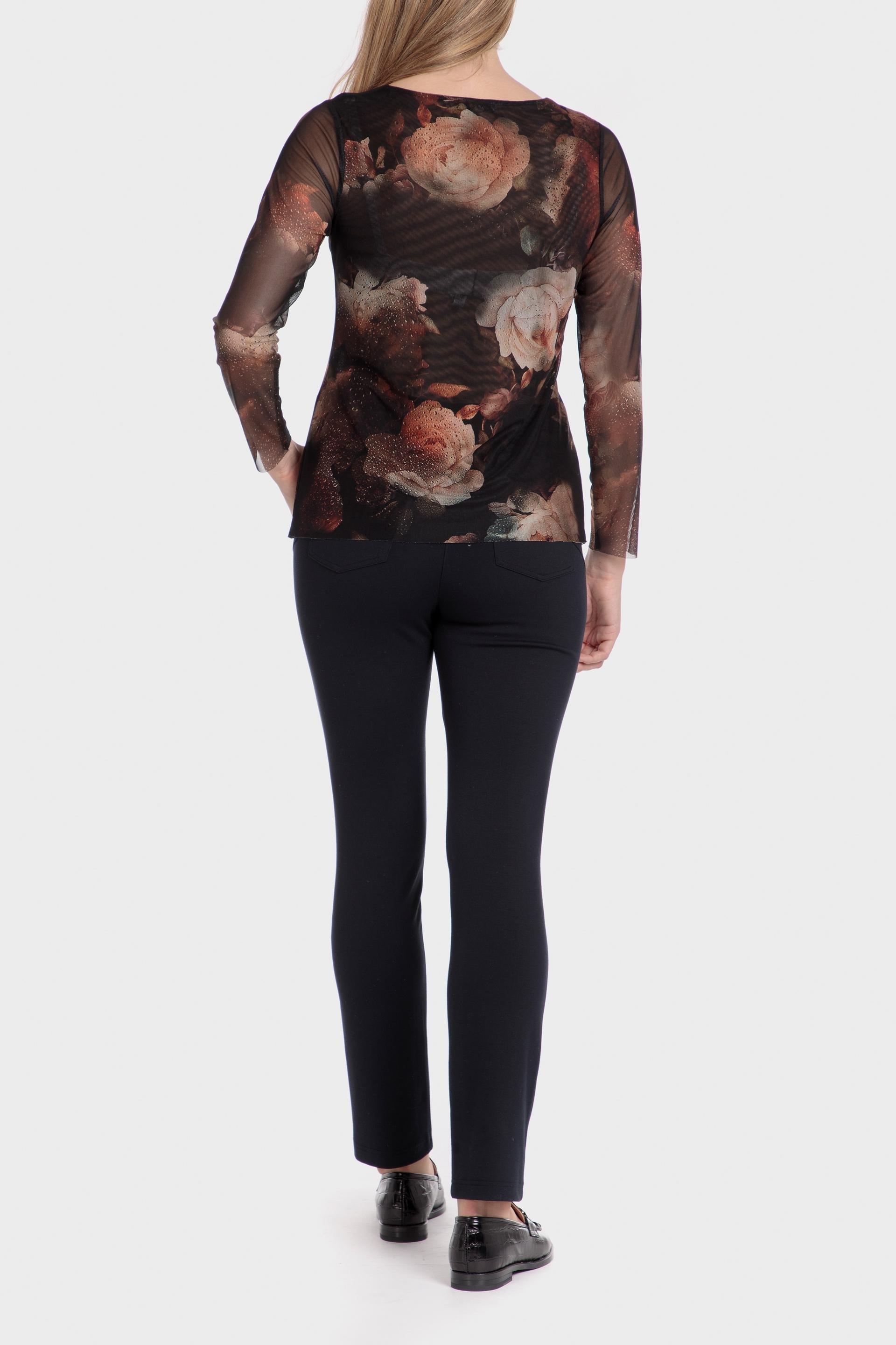 Black Floral Blouse, , large image number 2