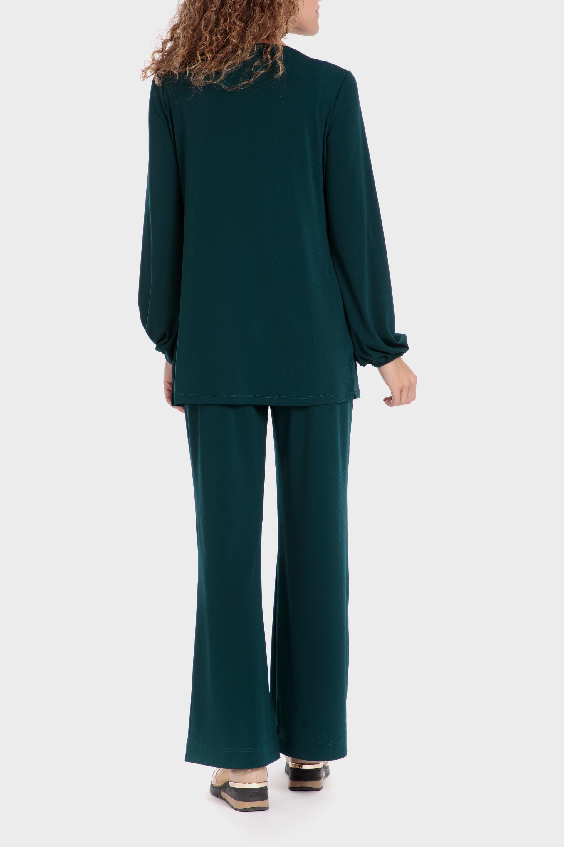 Green Plain Blouse, , large image number 4