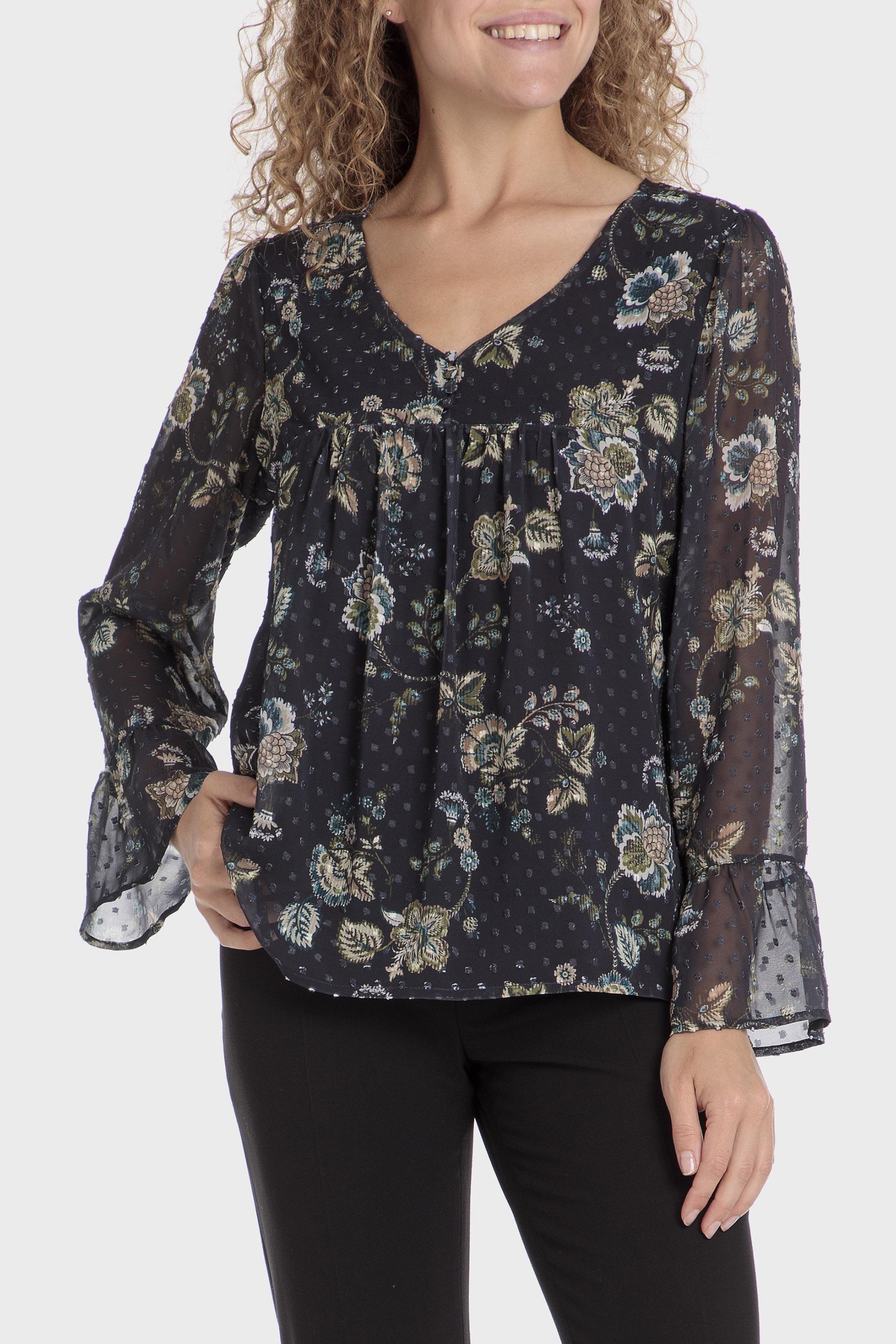 Black Printed Plumetti T-Shirt, , large image number 1