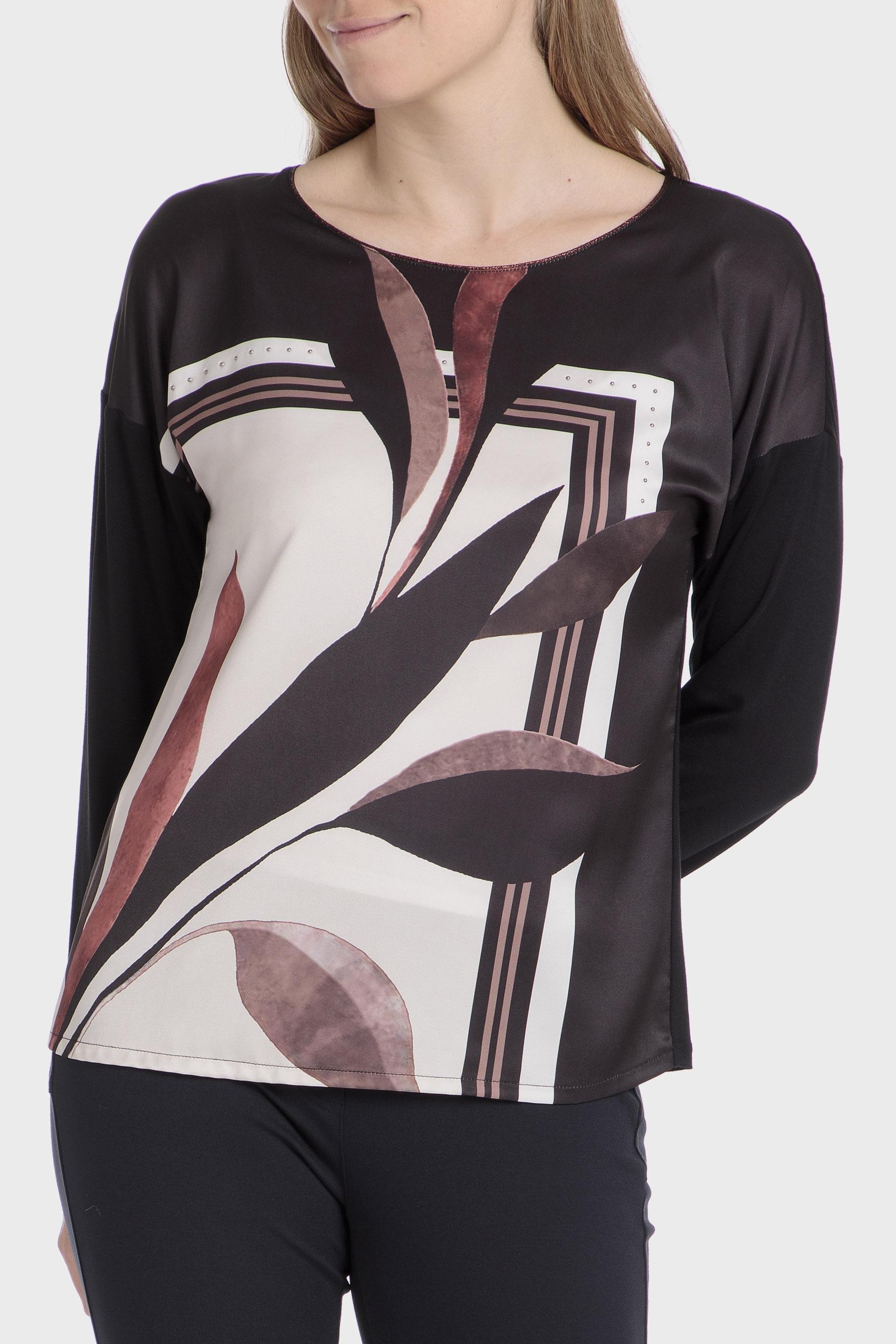 Black Printed T-Shirt, , large image number 0
