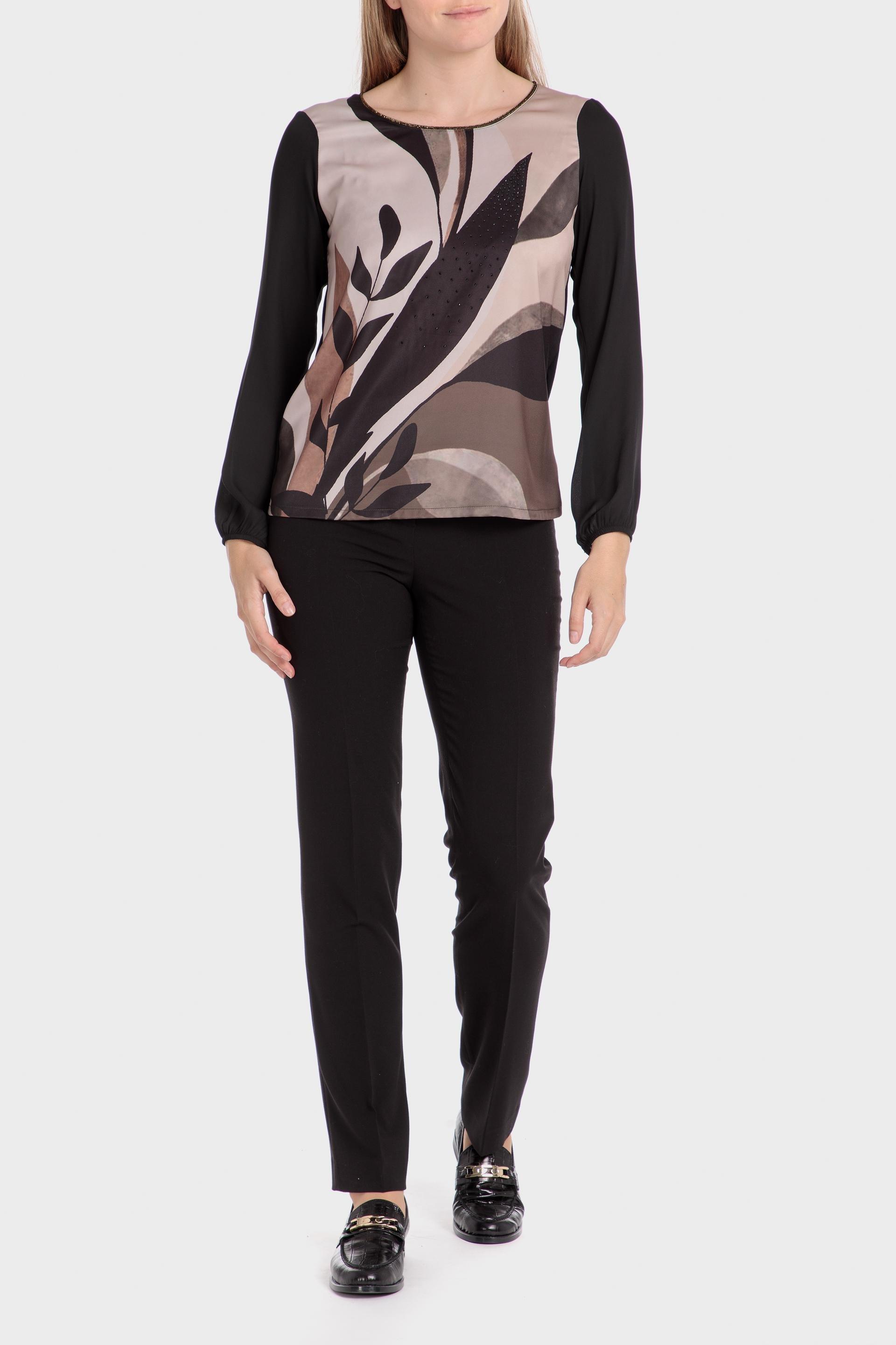 Black Abstract Blouse, , large image number 1