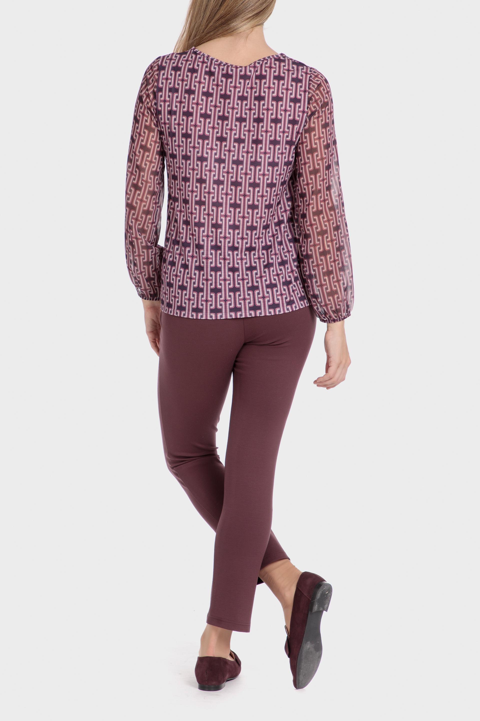 Purple Geometric Print T-Shirt, , large image number 3