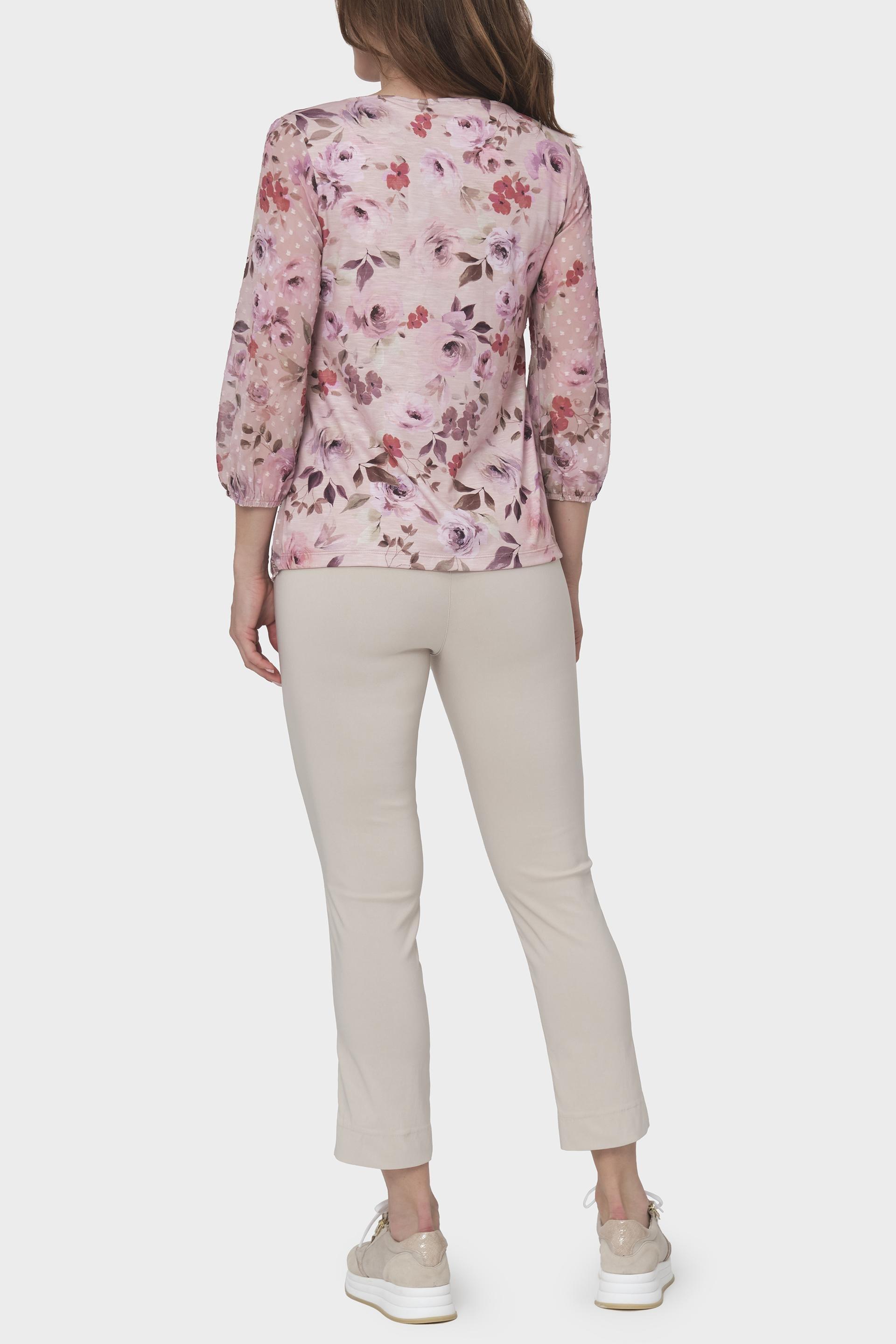 Khaki Printed Blouse, , large image number 2