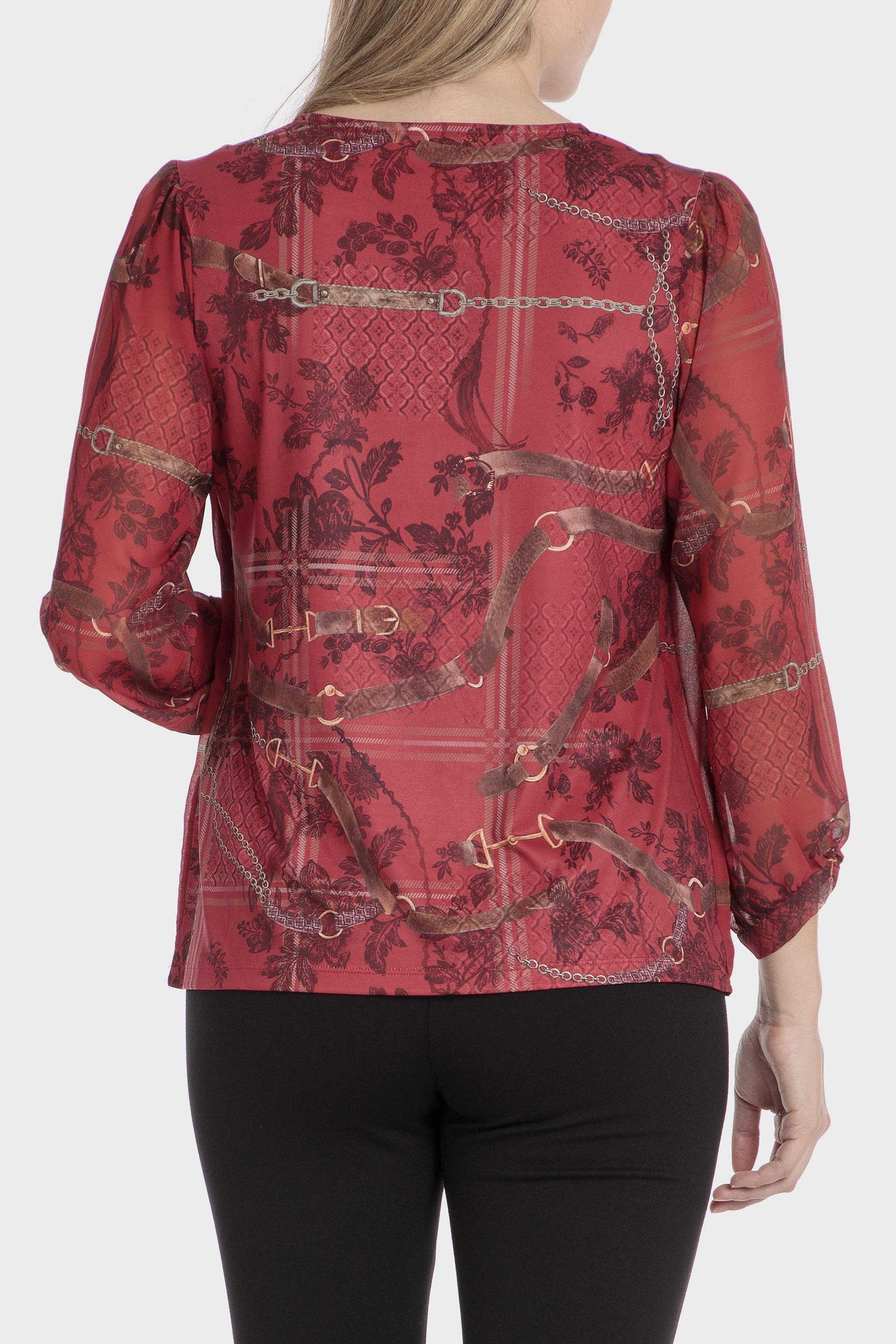 Red Floral Blouse, , large image number 3