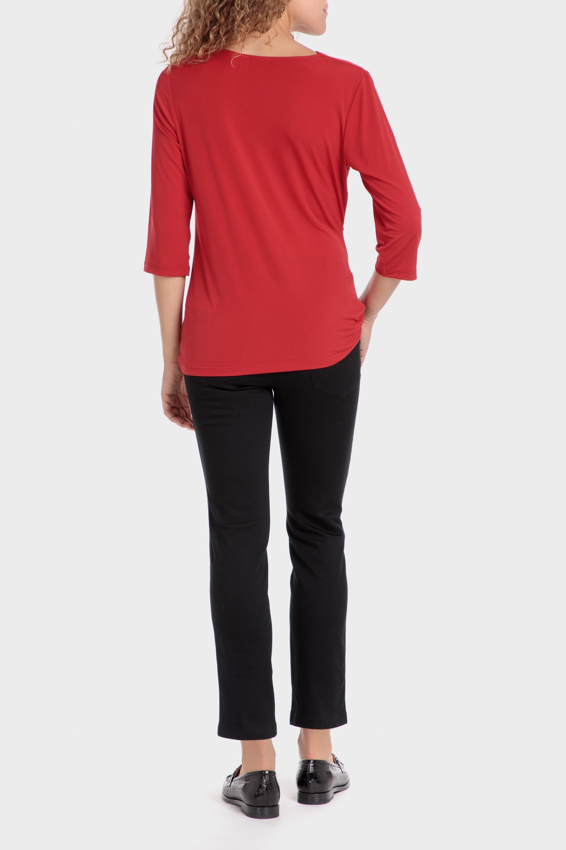 Orange Long Sleeve Crew Neck T-Shirt, , large image number 3