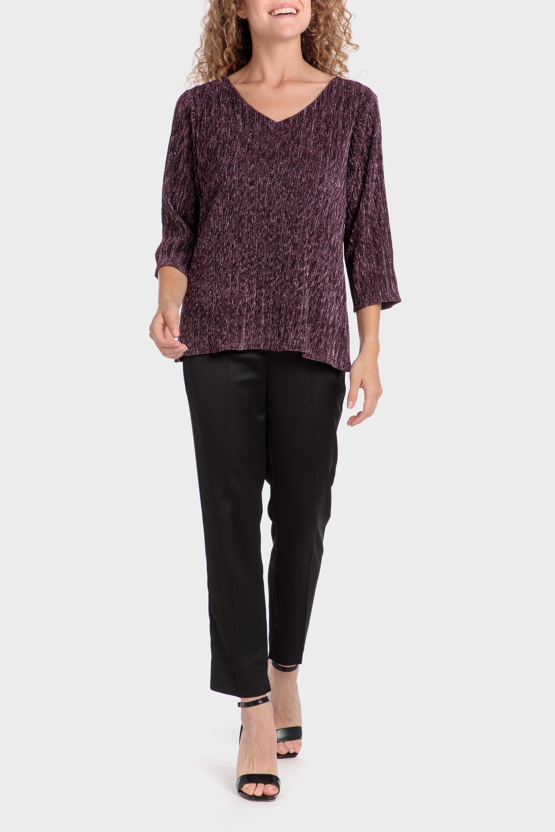 Maroon Textured Casual T-Shirt, , large image number 0