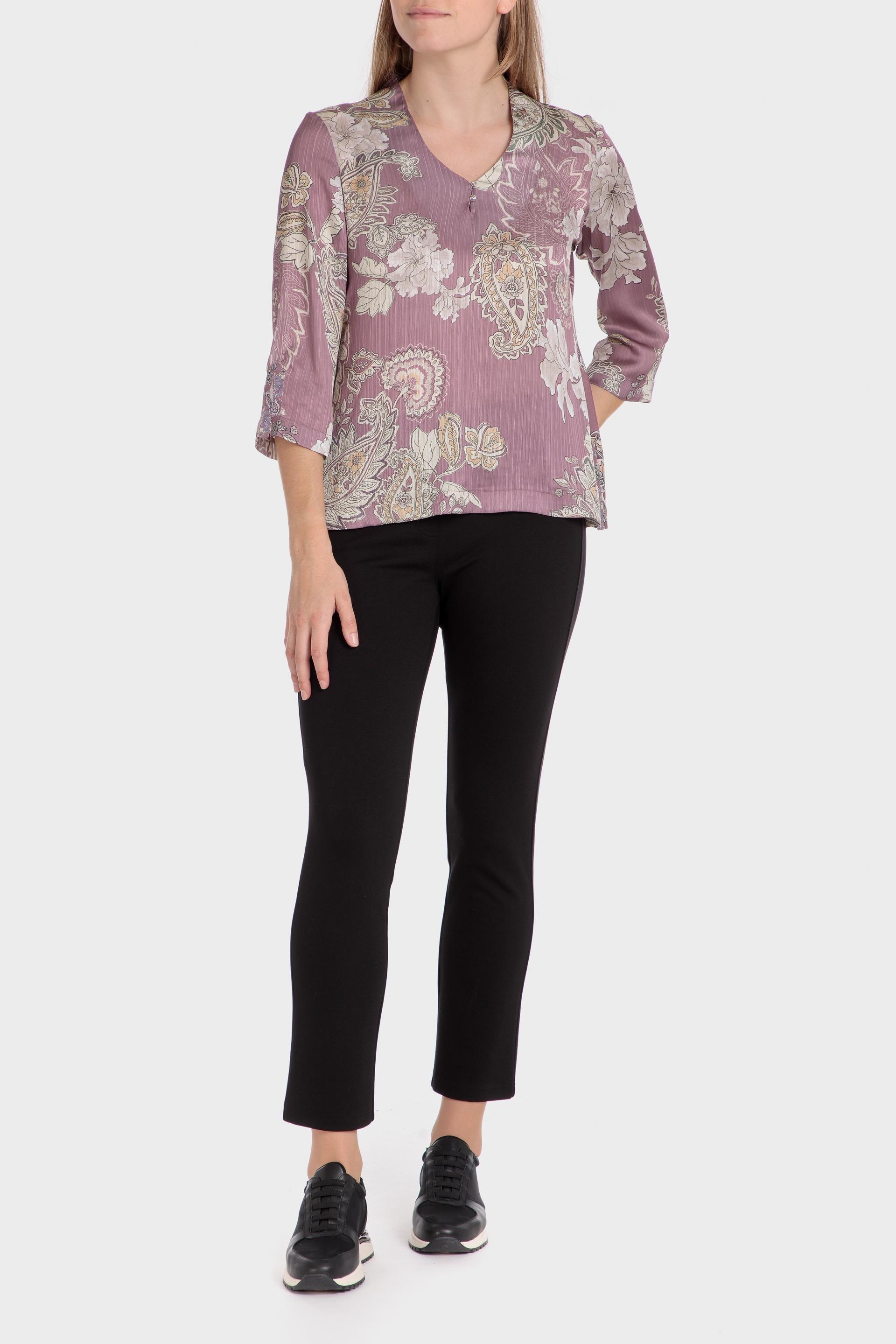 Lilac Floral Blouse, , large image number 1