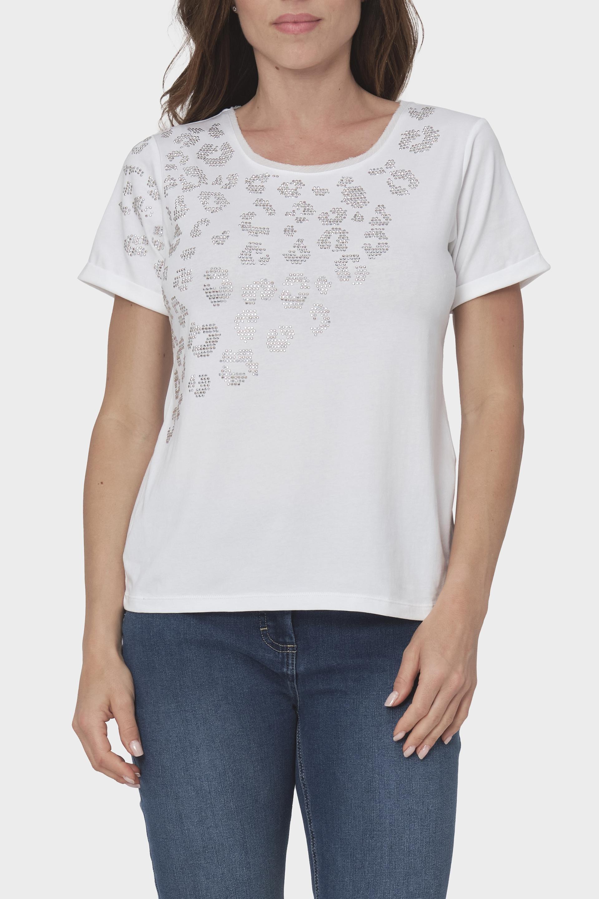 White Round Neck T-Shirt, , large image number 0
