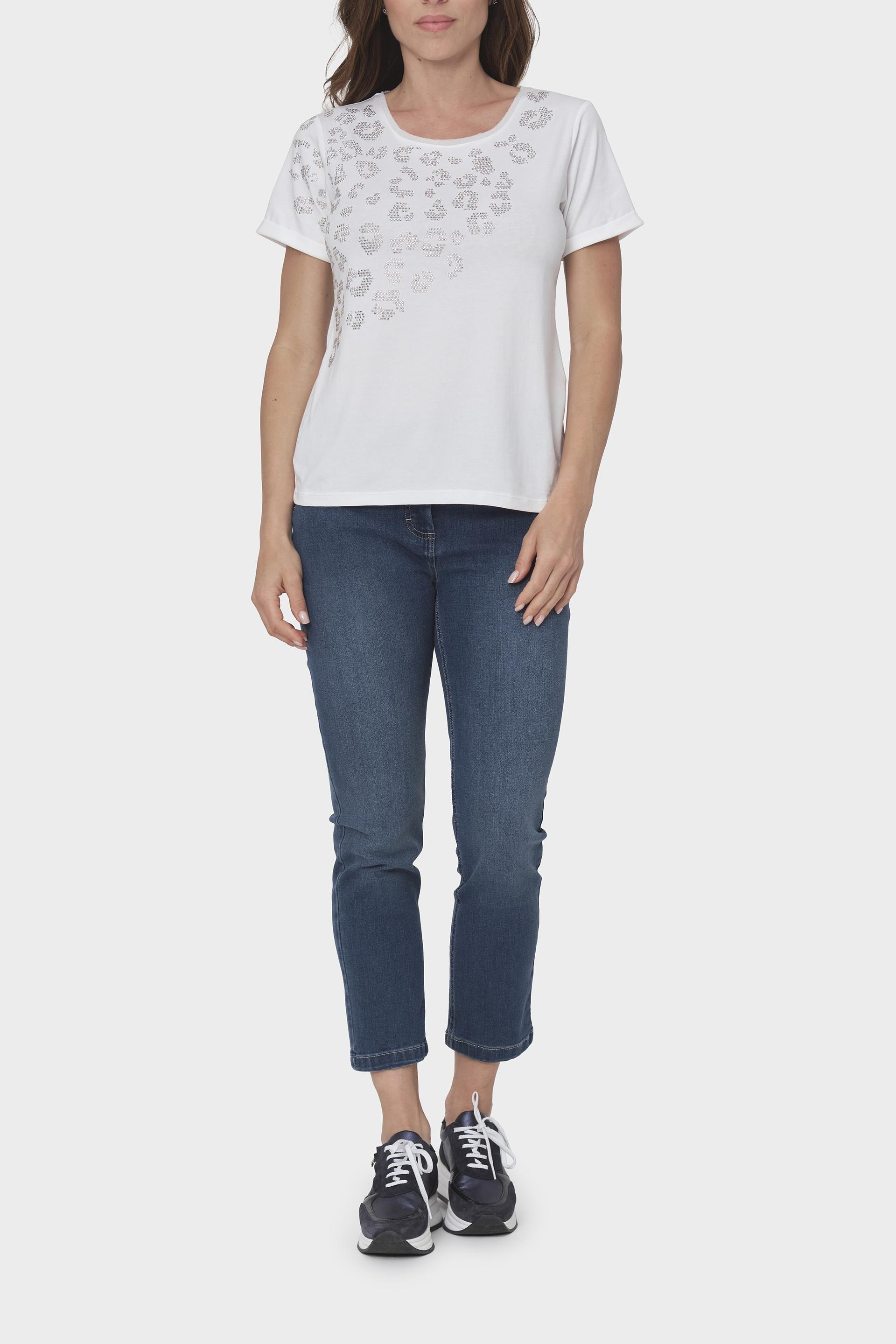 White Round Neck T-Shirt, , large image number 1