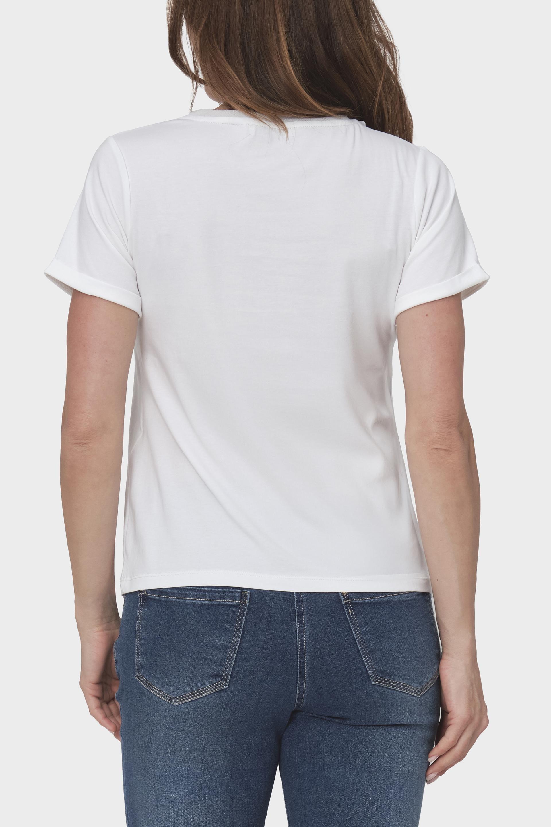 White Round Neck T-Shirt, , large image number 2