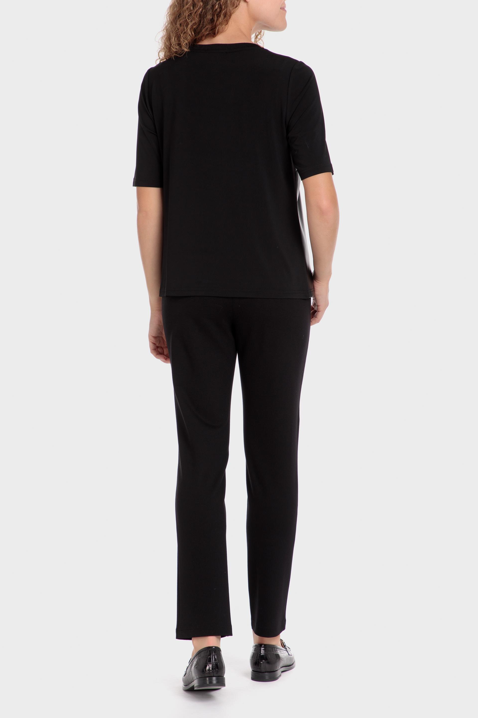 Black Leather Effect Basic Shirt, , large image number 2