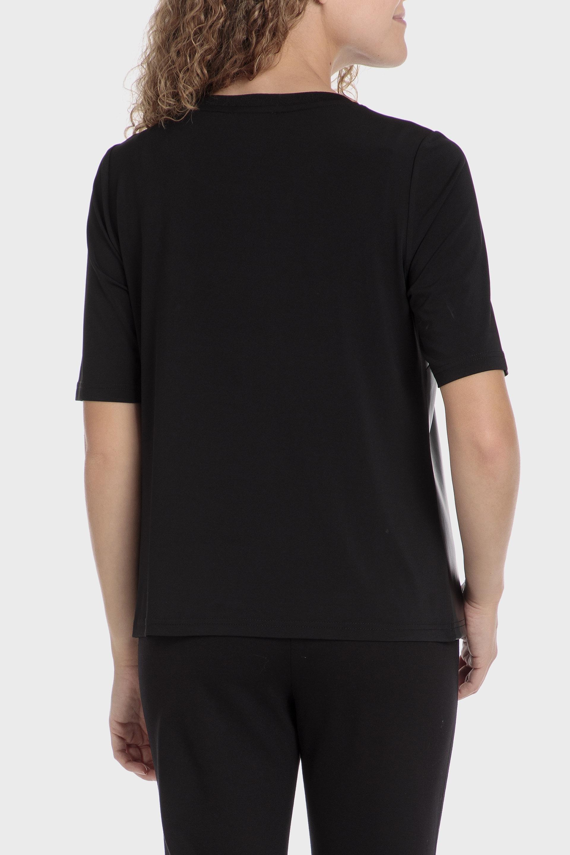 Black Leather Effect Basic Shirt, , large image number 3