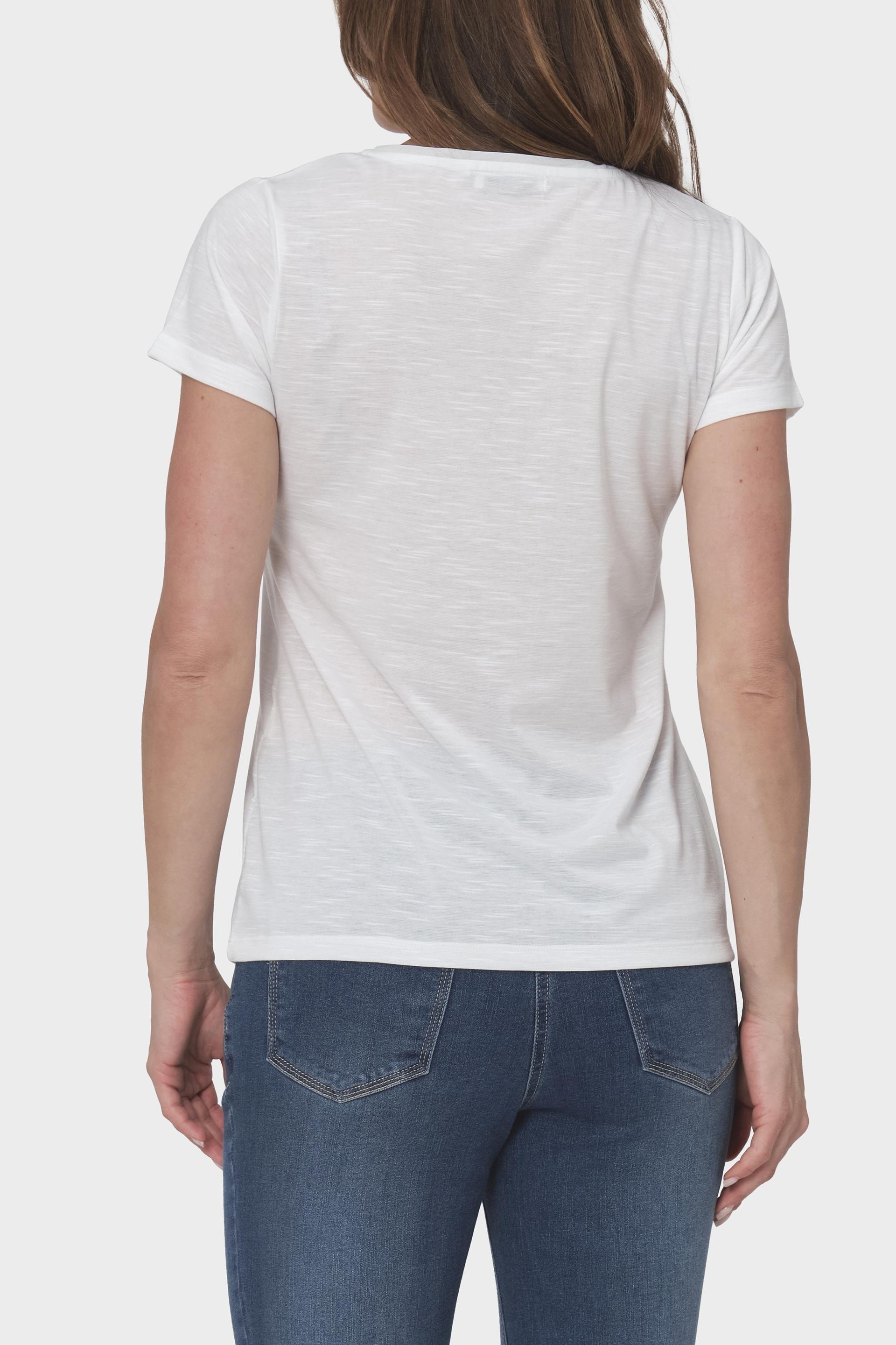 White Rhinestone Printed T-Shirt, , large image number 2