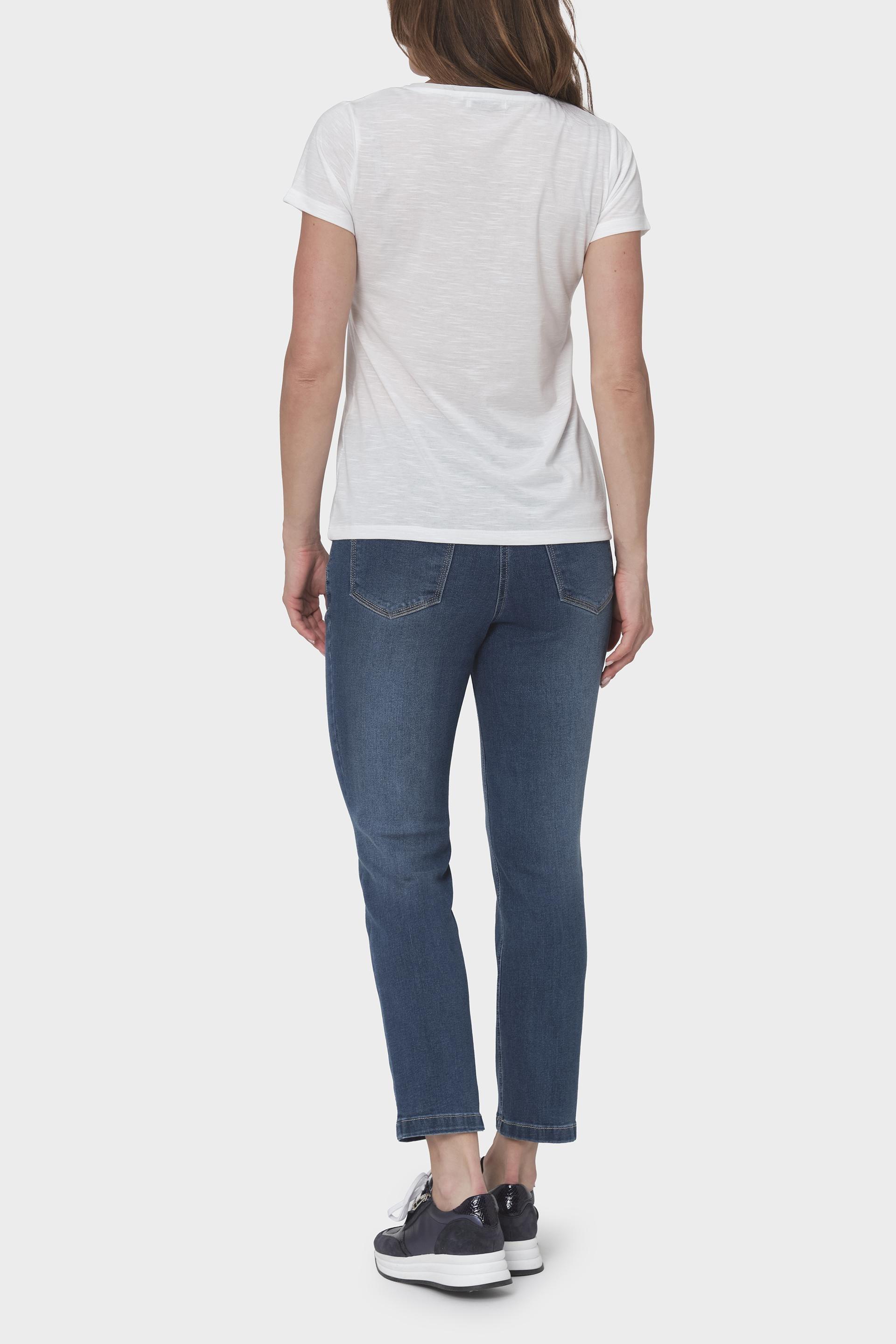 White Rhinestone Printed T-Shirt, , large image number 3