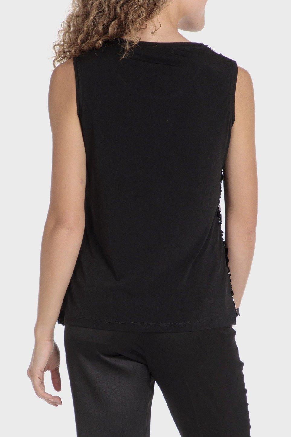 Black Sequined Punk T-Shirt, , large image number 1