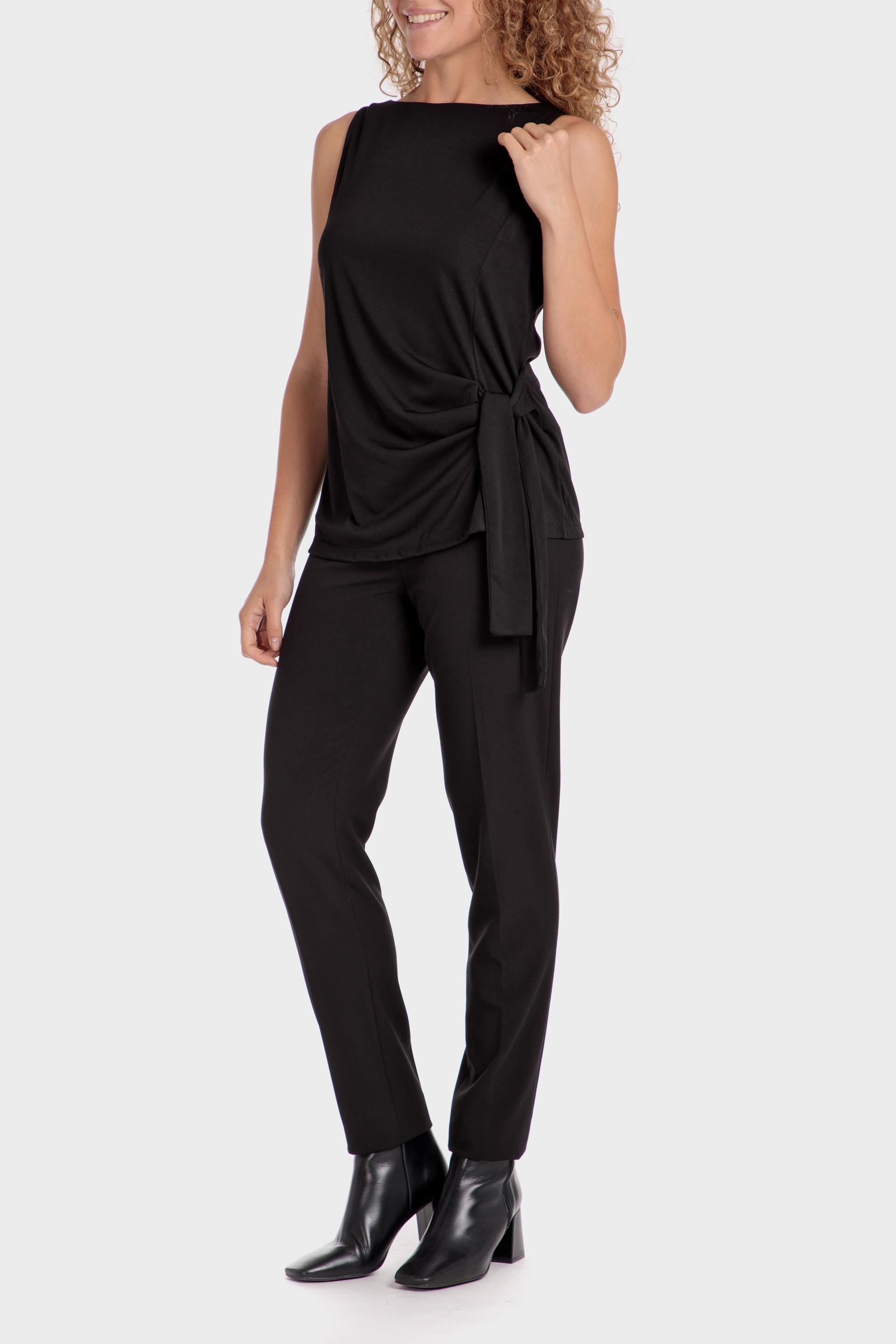 Black Classic Cropped Tank Top, , large image number 0