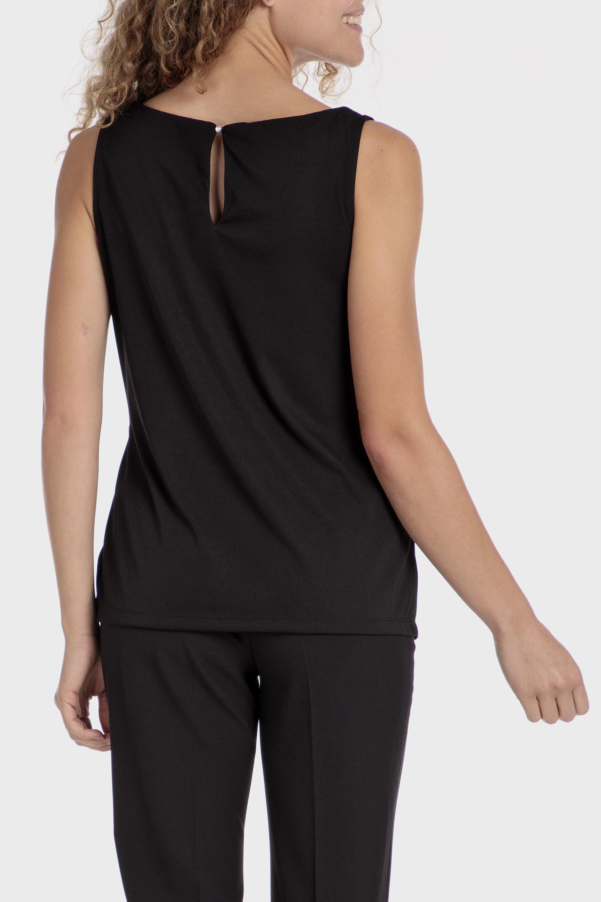 Black Classic Cropped Tank Top, , large image number 2