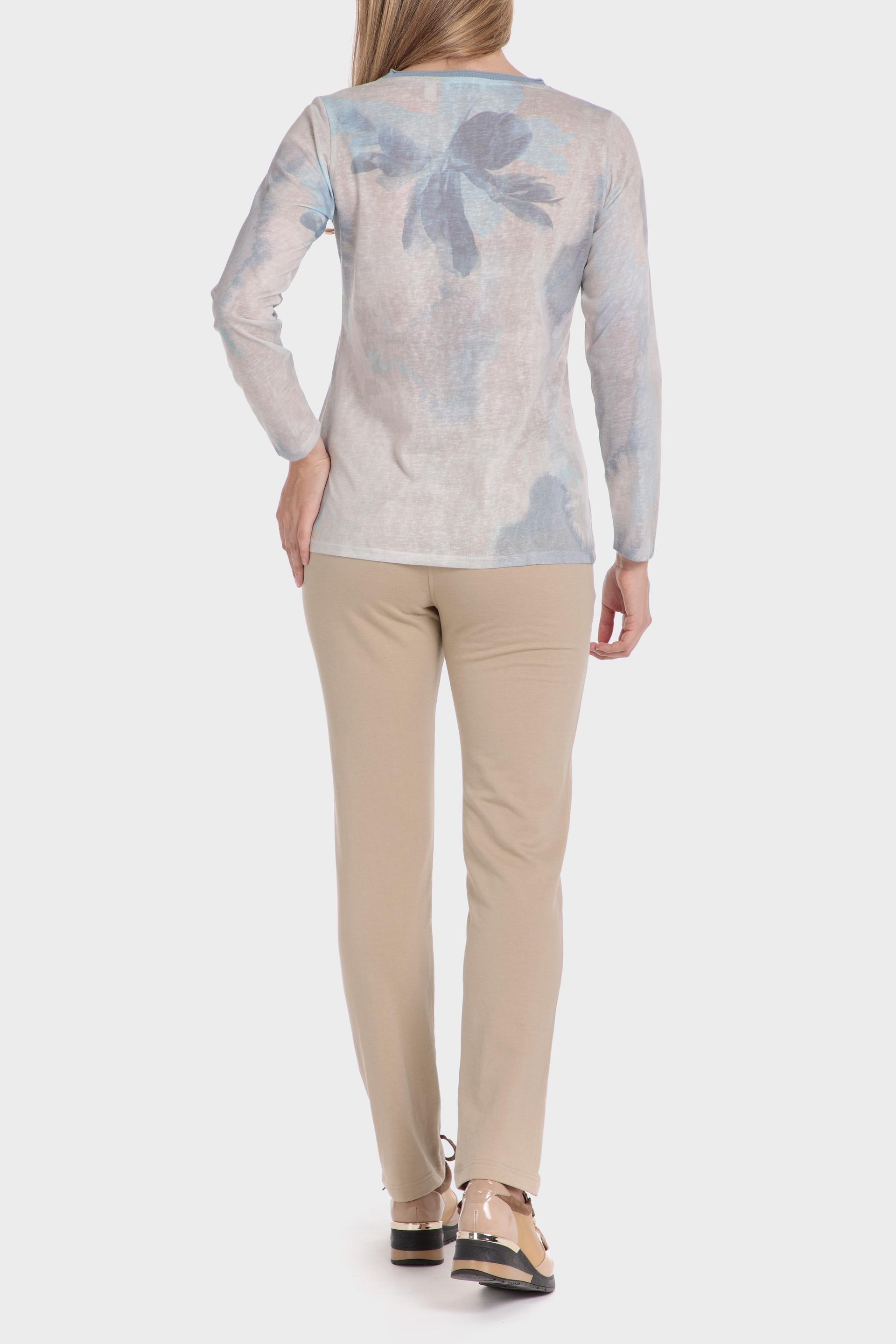 Beige Long Sleeve Printed T-Shirt, Beige, large image number 4