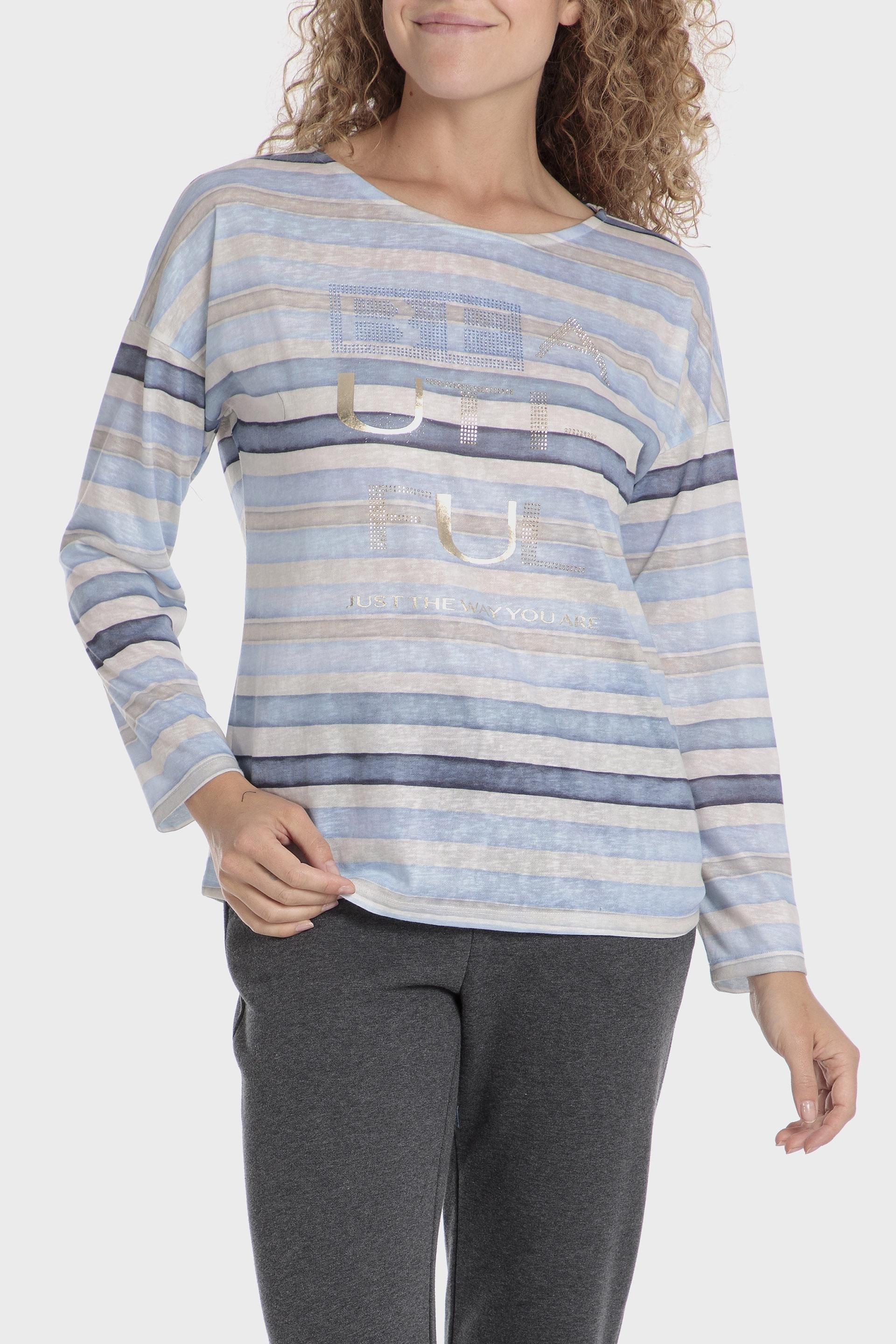 Multicolour Striped Blouse, , large image number 2