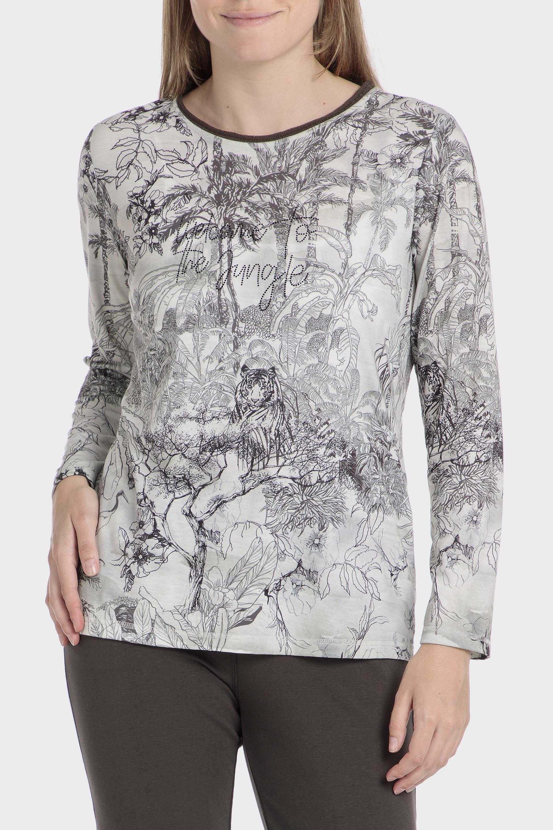 White Tropical Blouse, , large image number 0