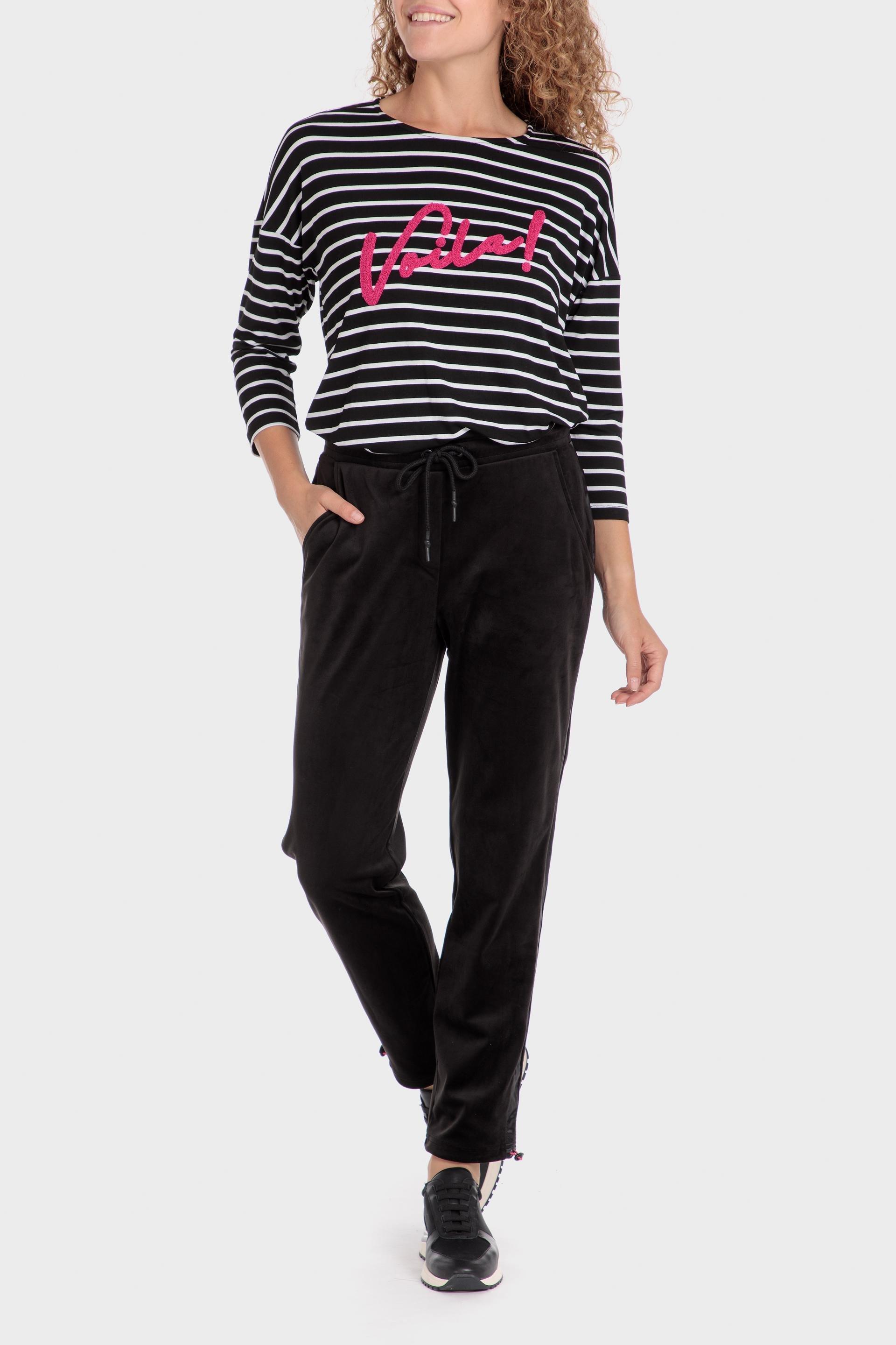 Black Striped T-Shirt, , large image number 1