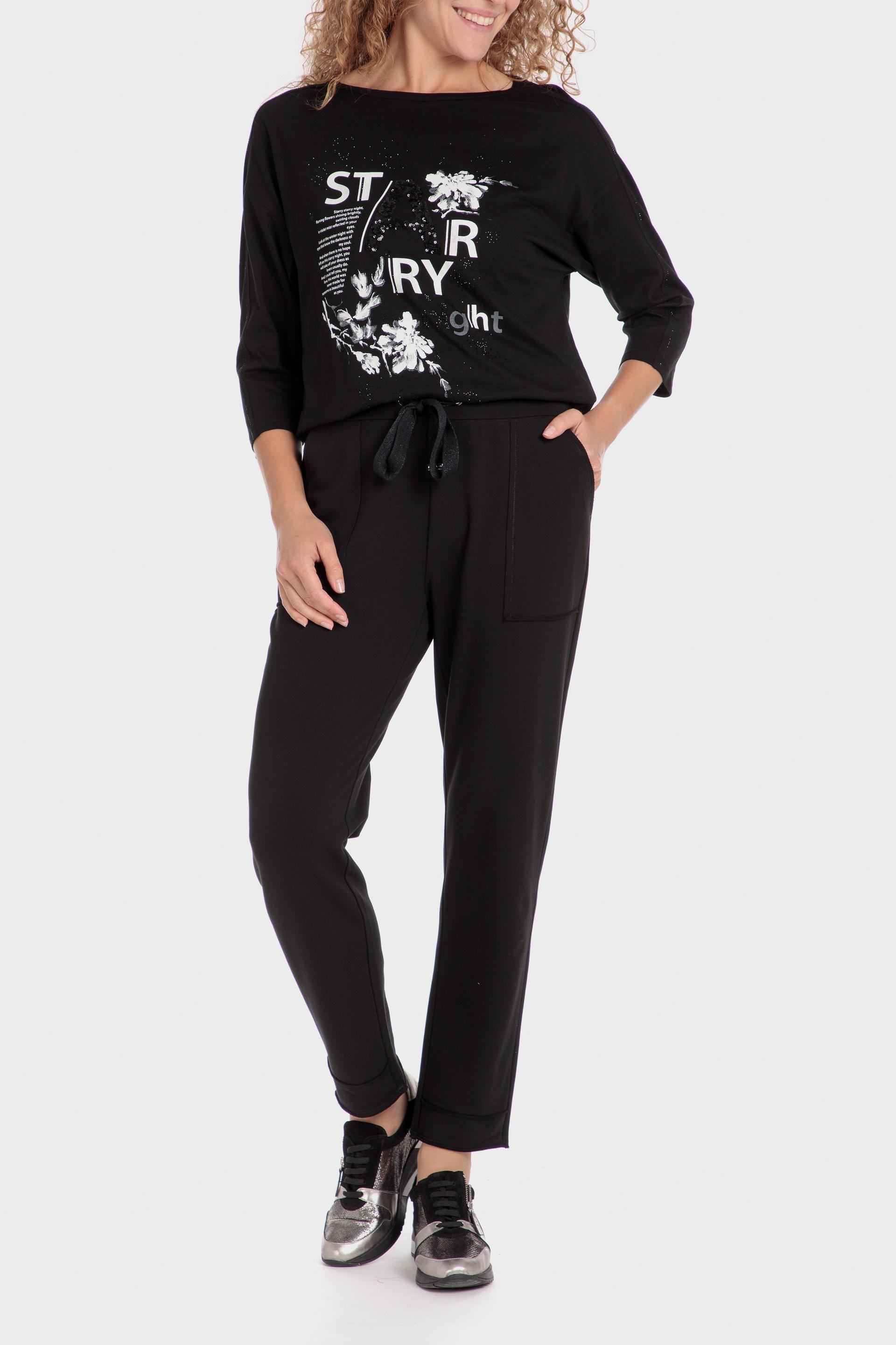 Black Sequins T-Shirt, , large image number 0