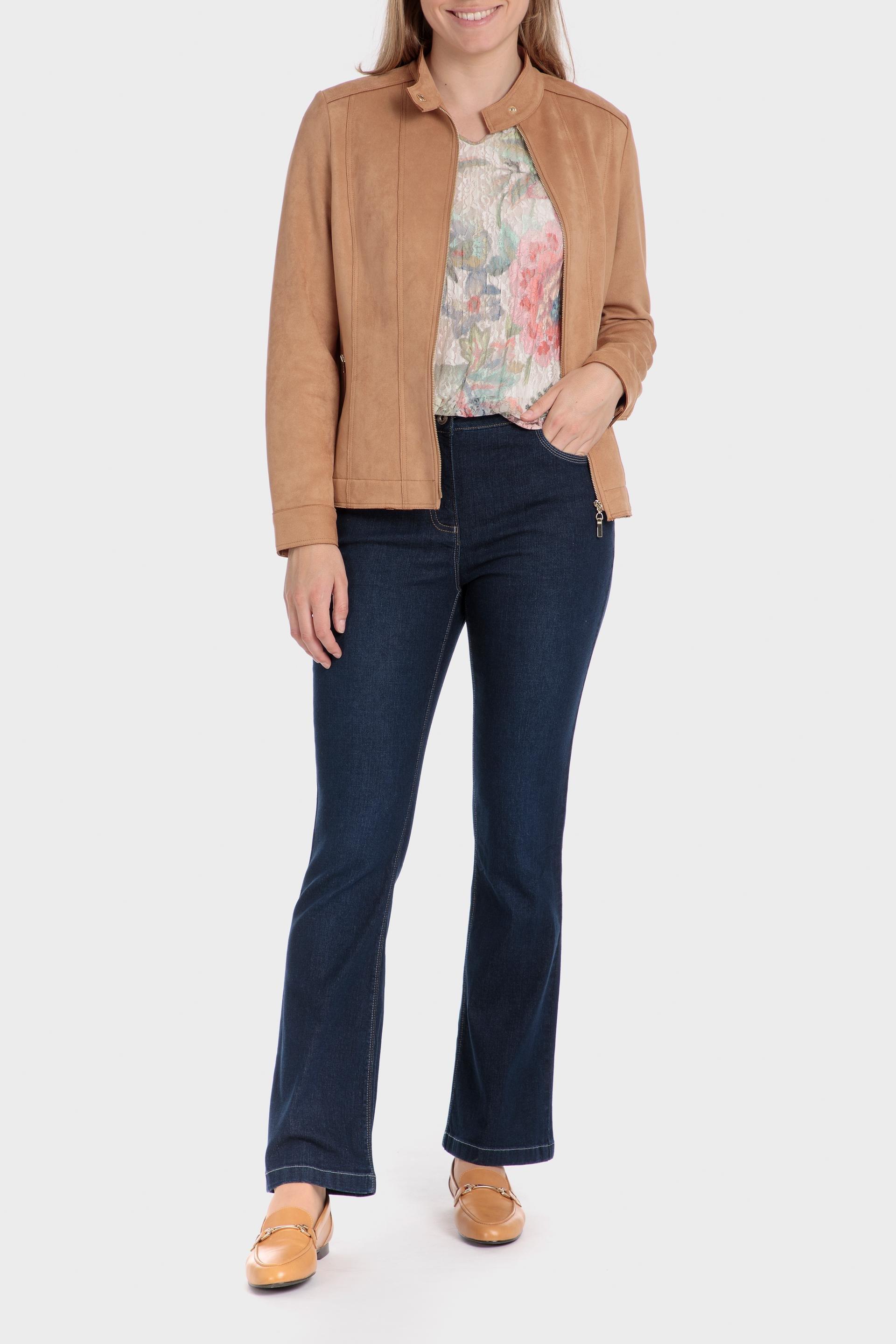 Beige Plain Short Jacket, , large image number 1