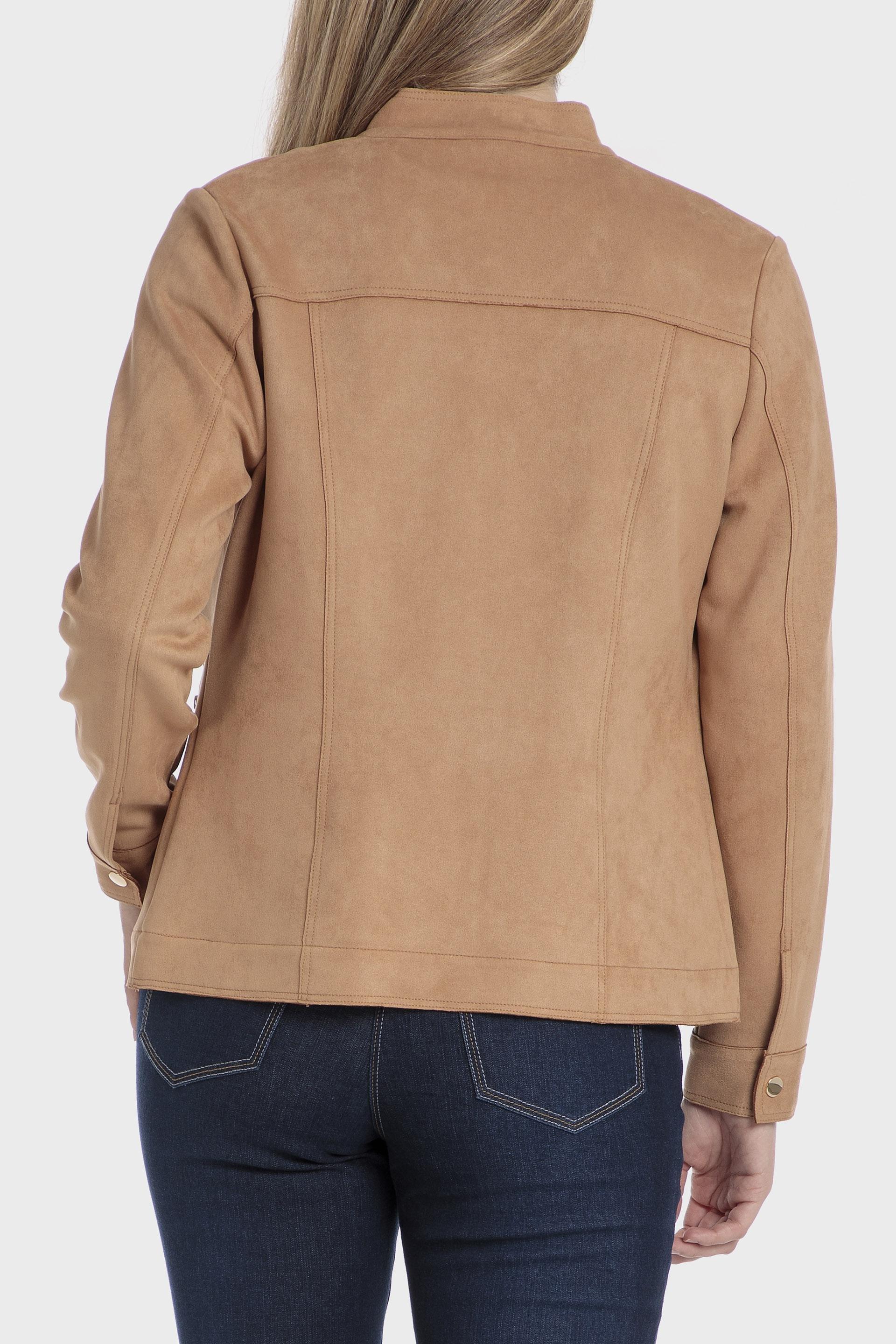 Beige Plain Short Jacket, , large image number 2