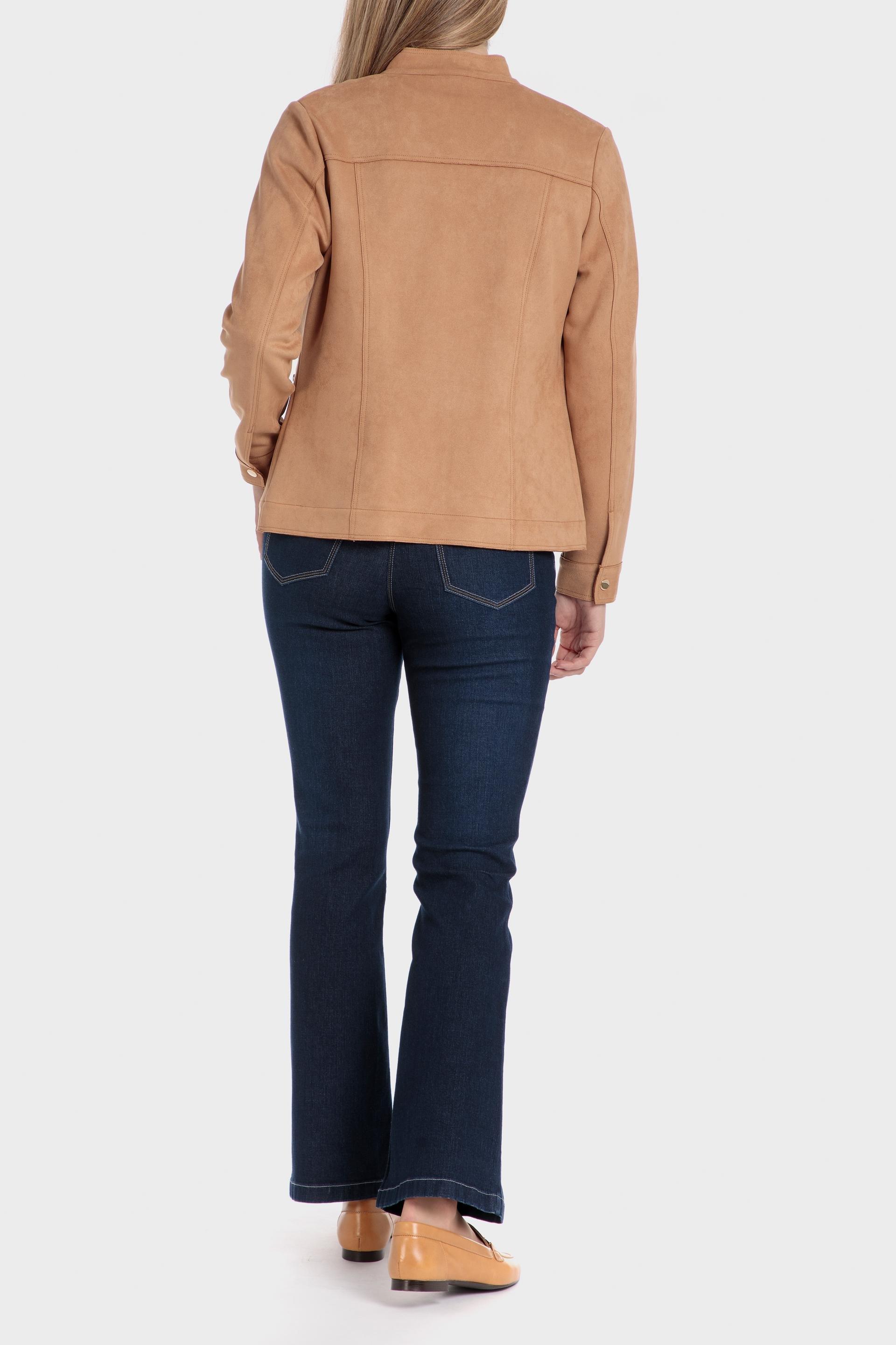 Beige Plain Short Jacket, , large image number 3