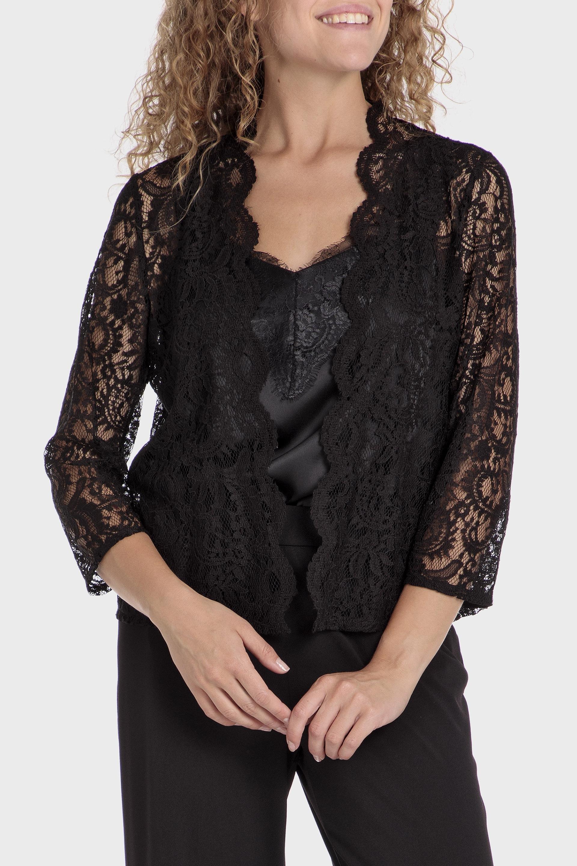 Black Laced Blouse, , large image number 2