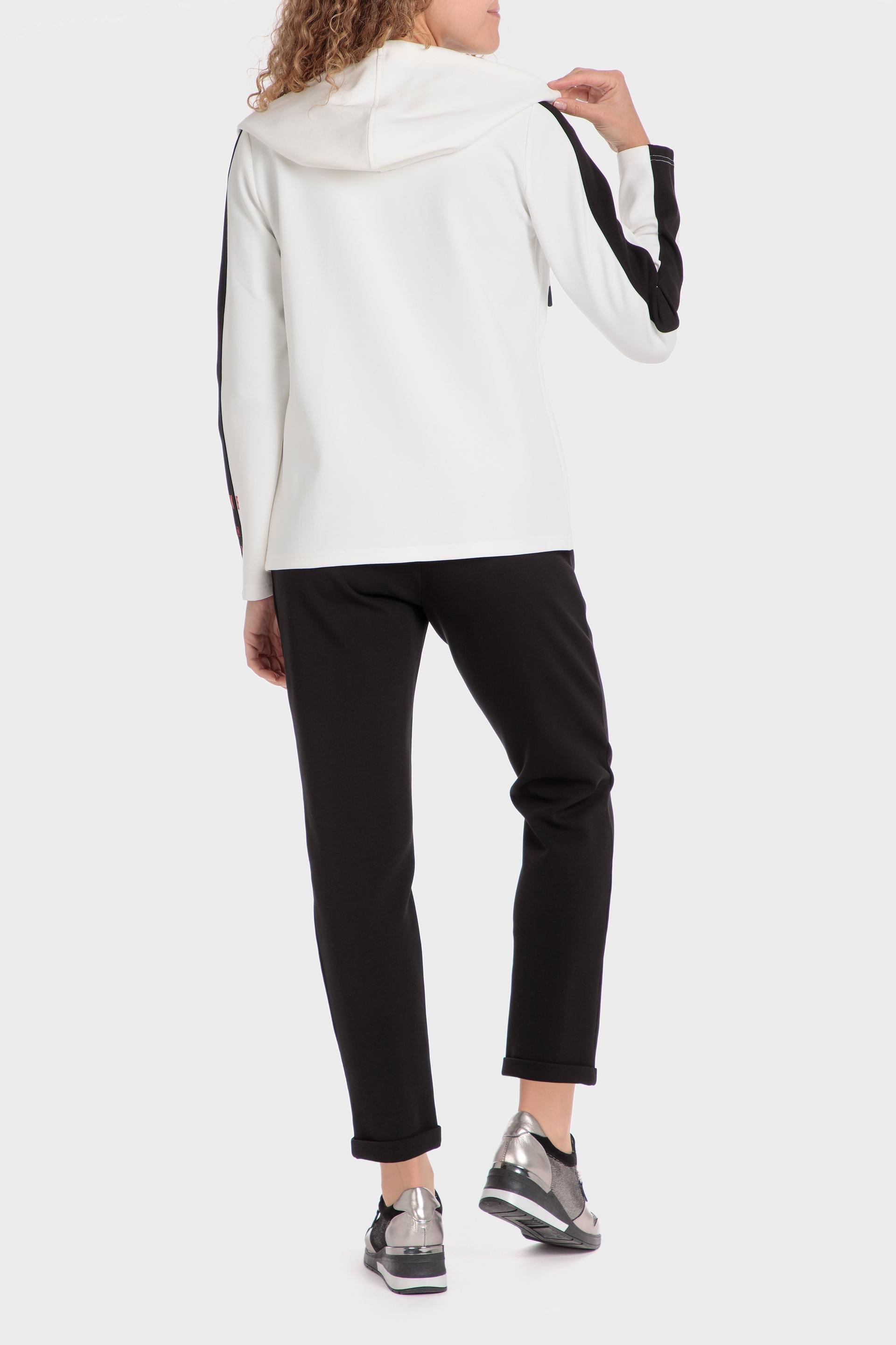 White Hooded Sports Jacket, , large image number 3