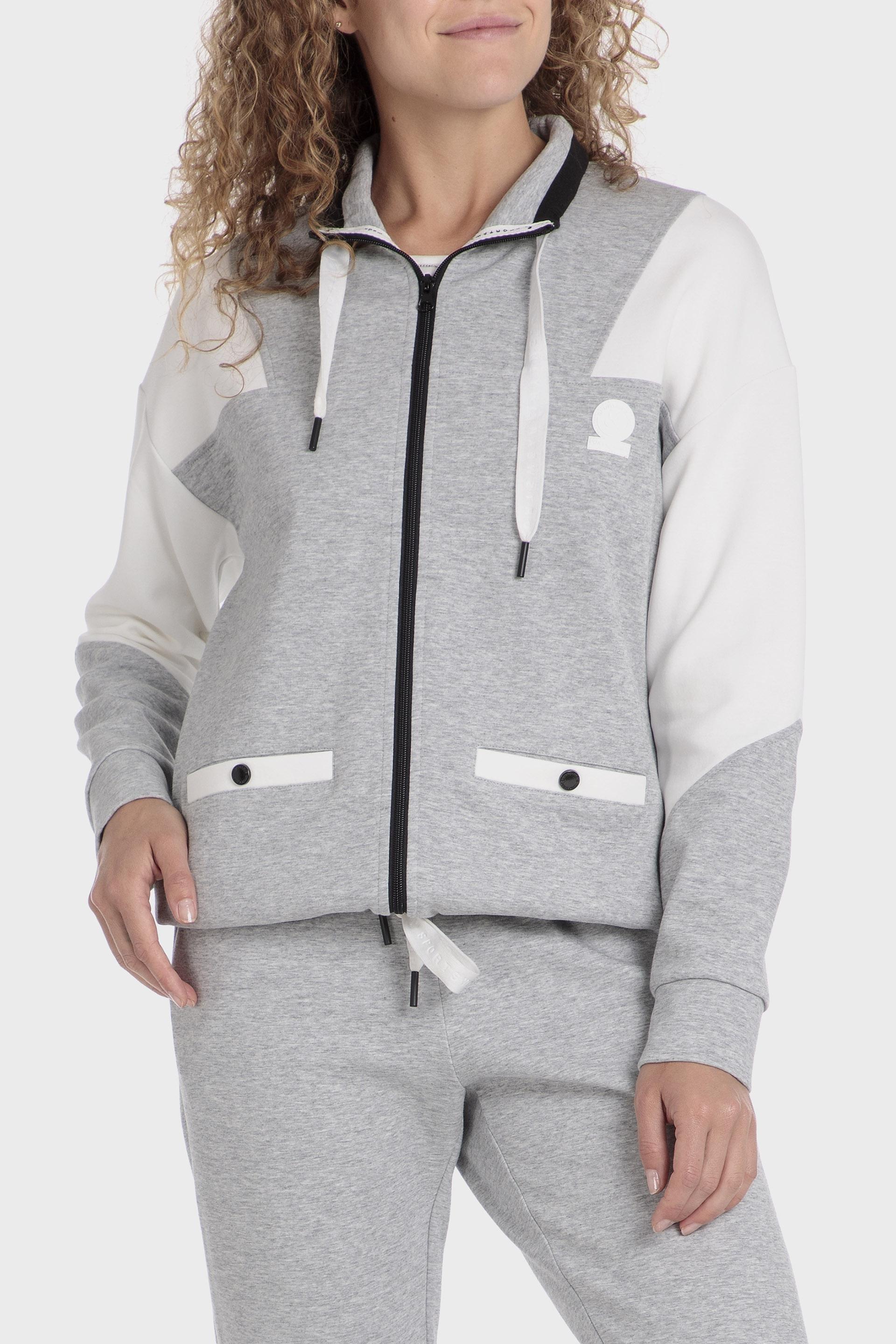 Grey  Block Casual Jacket, , large image number 0