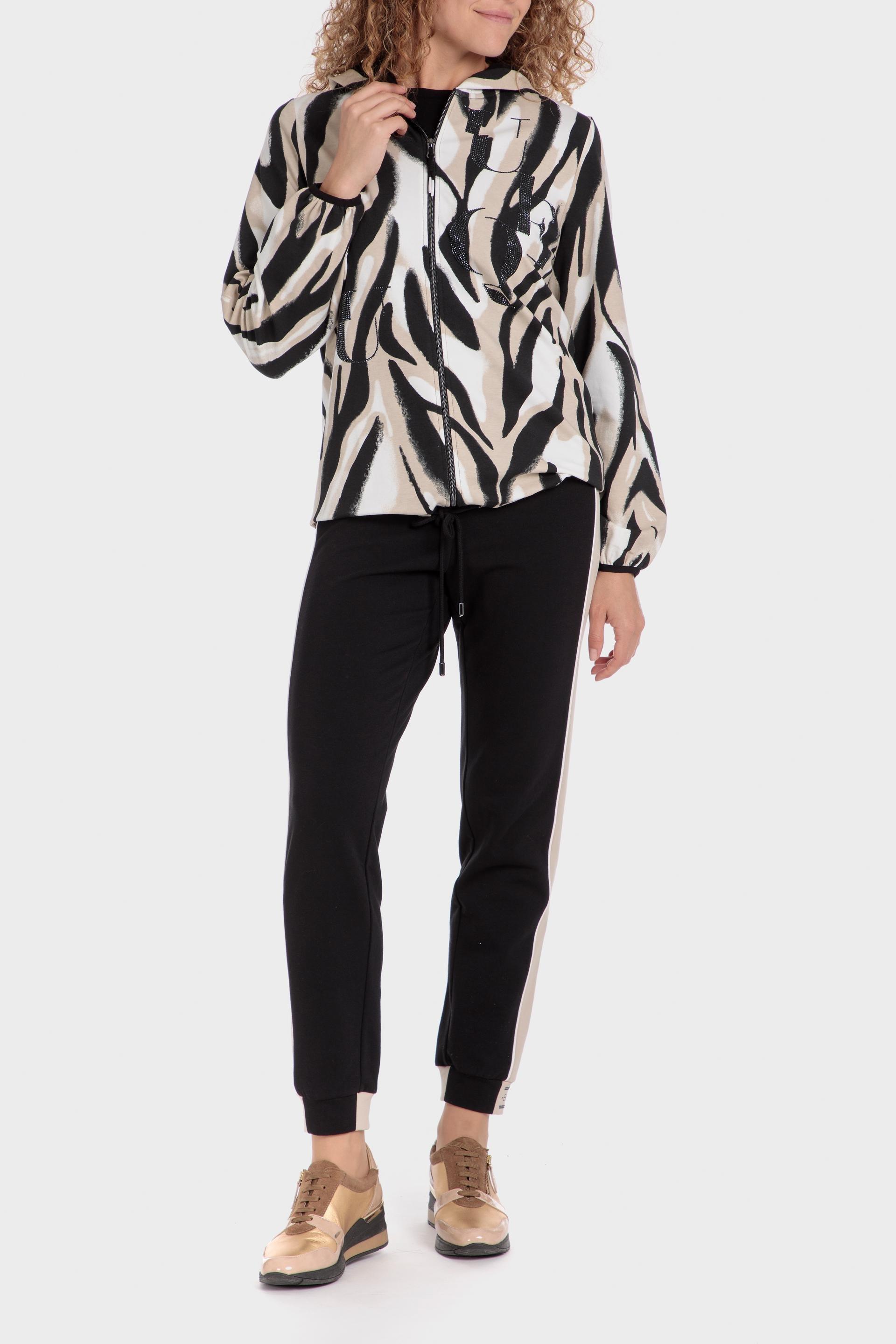 Multicolour Pattern Hooded Jacket, , large image number 1